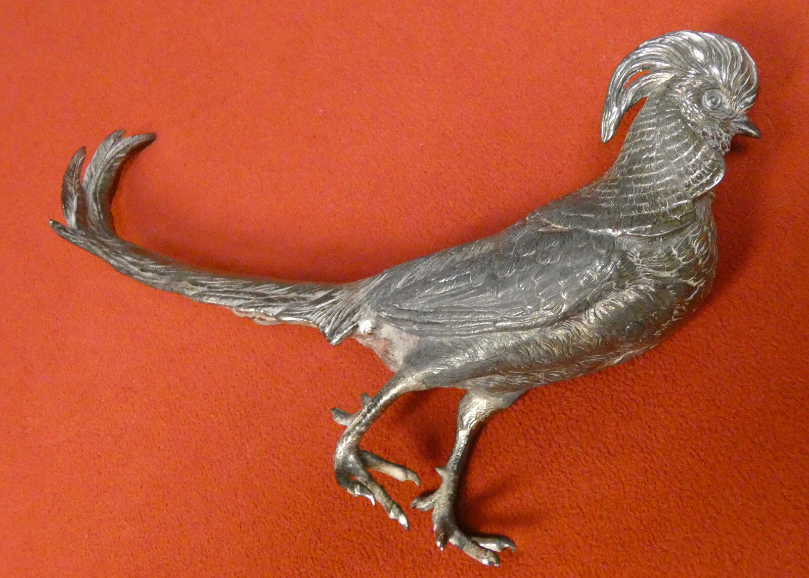 Jennings Brothers Silver Plate Male Pheasant J.B. 2482 Bird Antique ~ 8″ x 12.5″