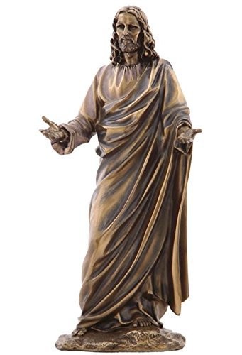 11.5 Inch Jesus Son of God with Open Arms Cold Cast Bronze Figurine