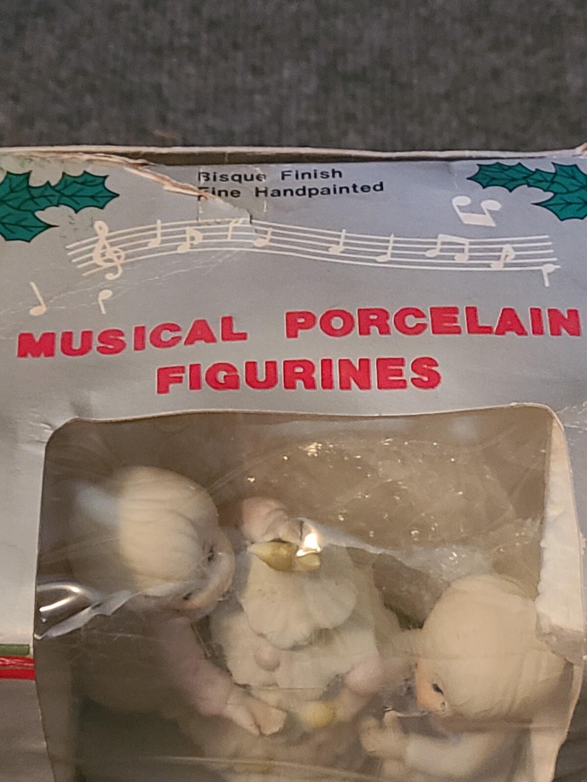 Musical Porcelain Figurine Plays Silent Night Melody