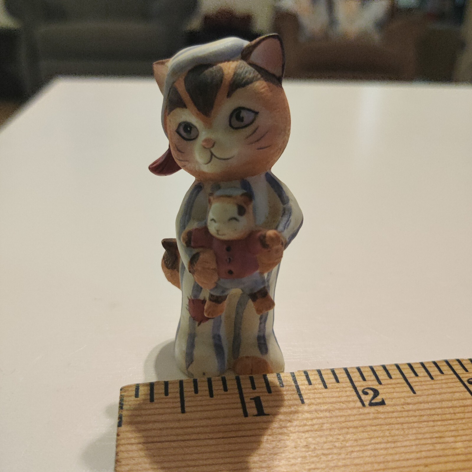 BC Sri Lanka Cat In Pajamas figurine Vintage 1992 Kitty Kitten