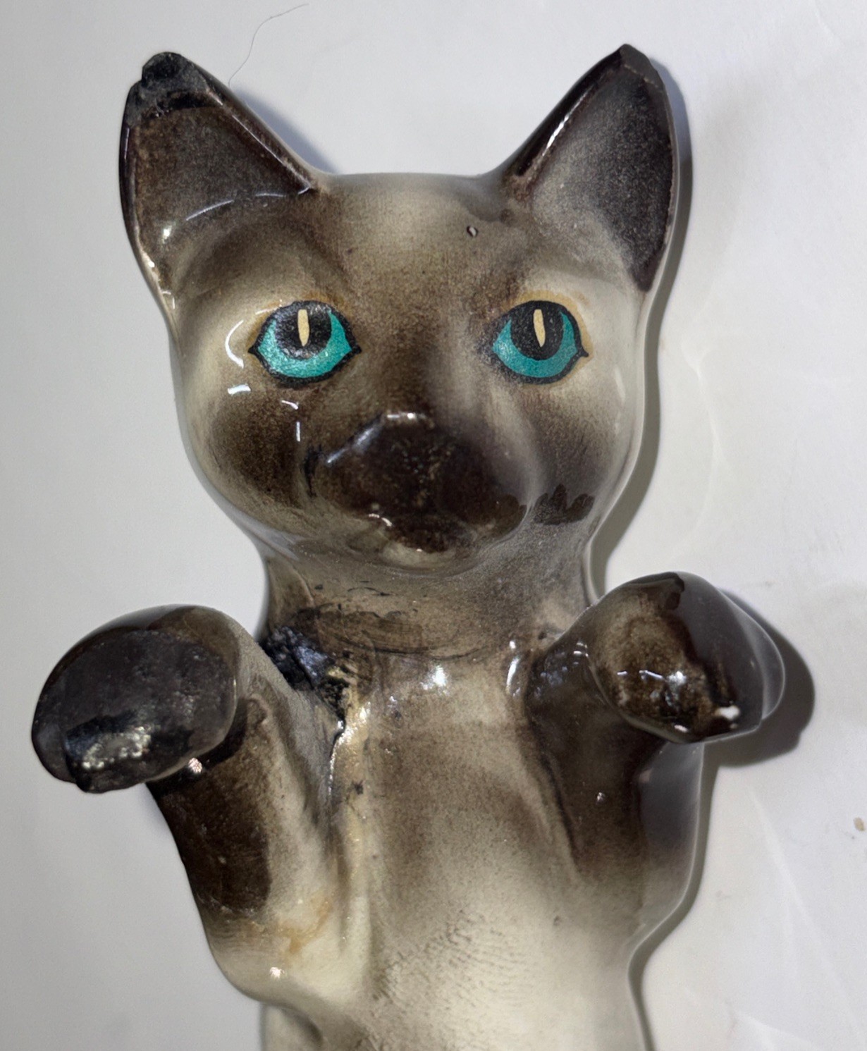 Vintage Beswick Ceramic Hanging Climbing Siamese Cat Figurine