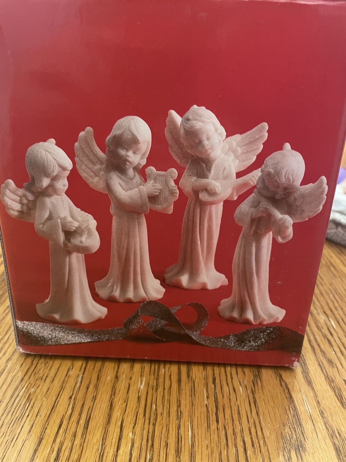 Set Of 4 Alabaster Angels /Instruments