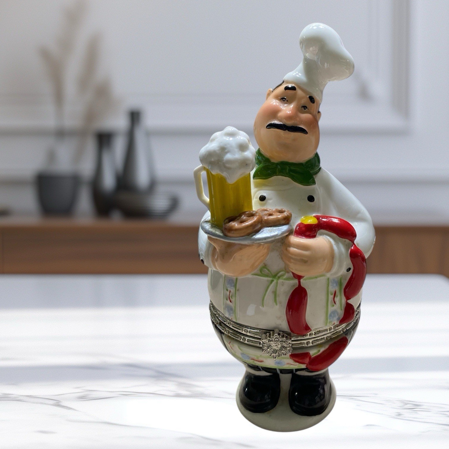 Cooking Chef Of America Chef Figurine/ Trinket Holder 5.5 Inches