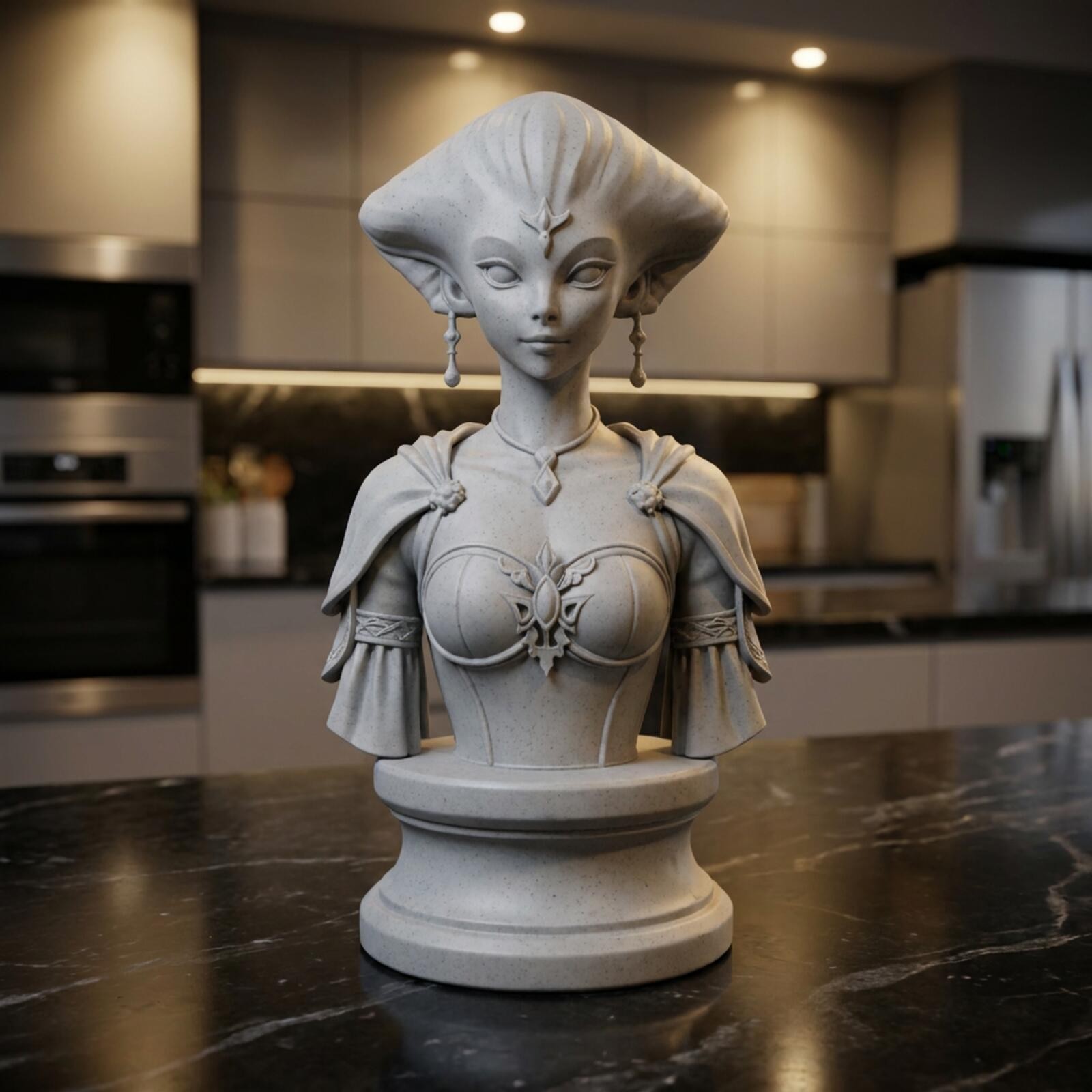 Legend of Zelda Statue – Princess Ruto Bust – Gift for Gamer – Dad Gift Idea