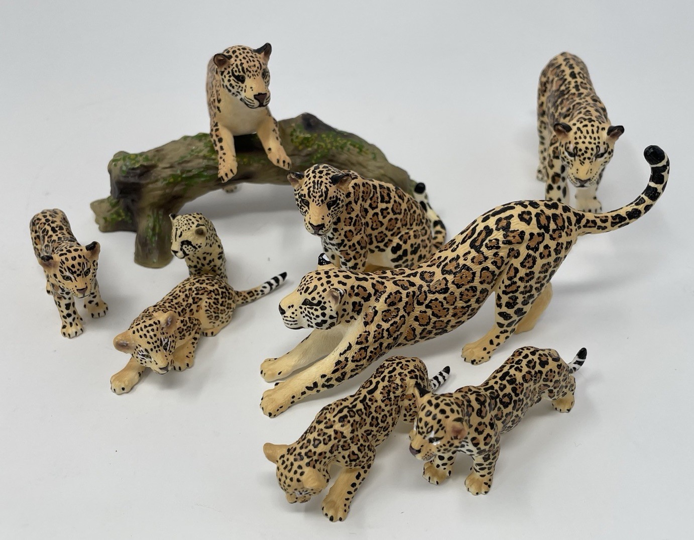 Toymany 9pcs Cheetah Animals Realistic Collectible Solid Figures Toy Set