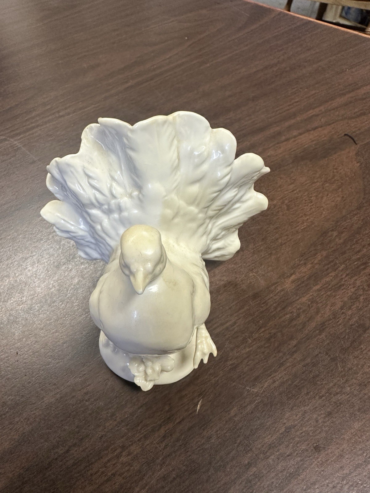 Vintage Len Wile Ardalt Verithin China White Fan-Tail Turkey #6305 Fall Decor