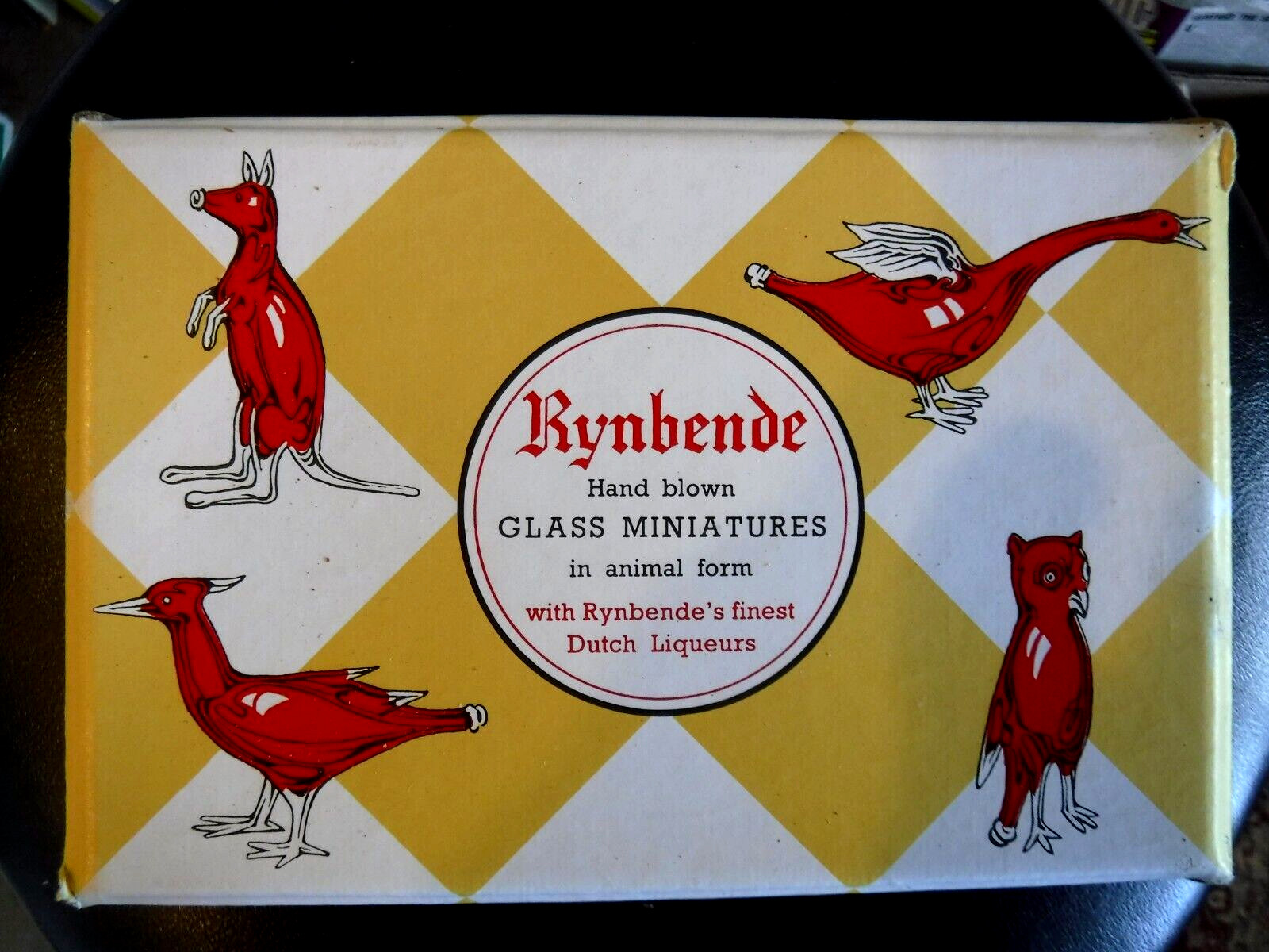 Rynbende Hand Blown Glass Animal HARE Figurine Decanter w/ Box “EMPTY Bottle”