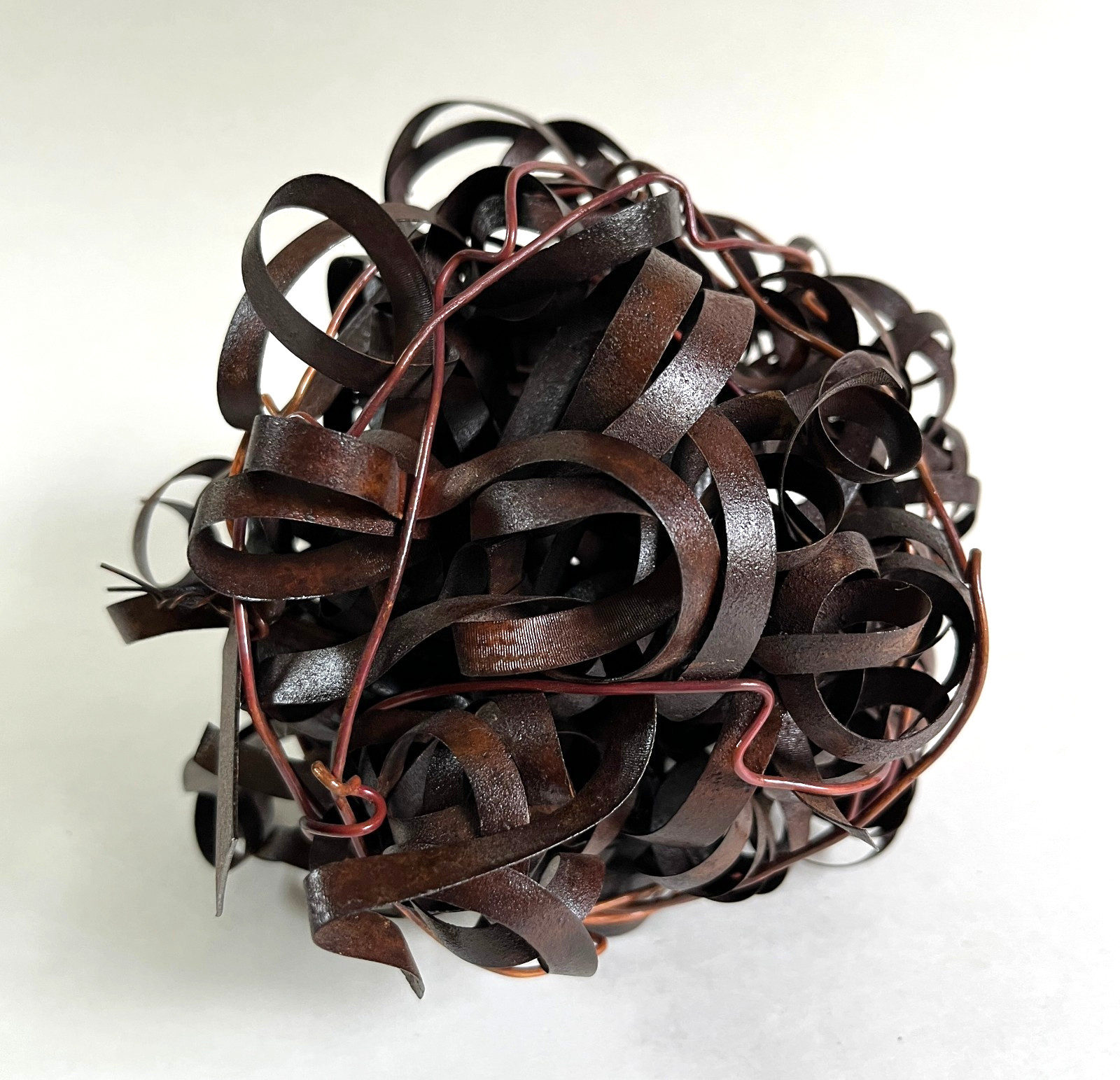 Kathryn Arnett Interwined Metal Strips Sculpture Abstract Contemporary Art