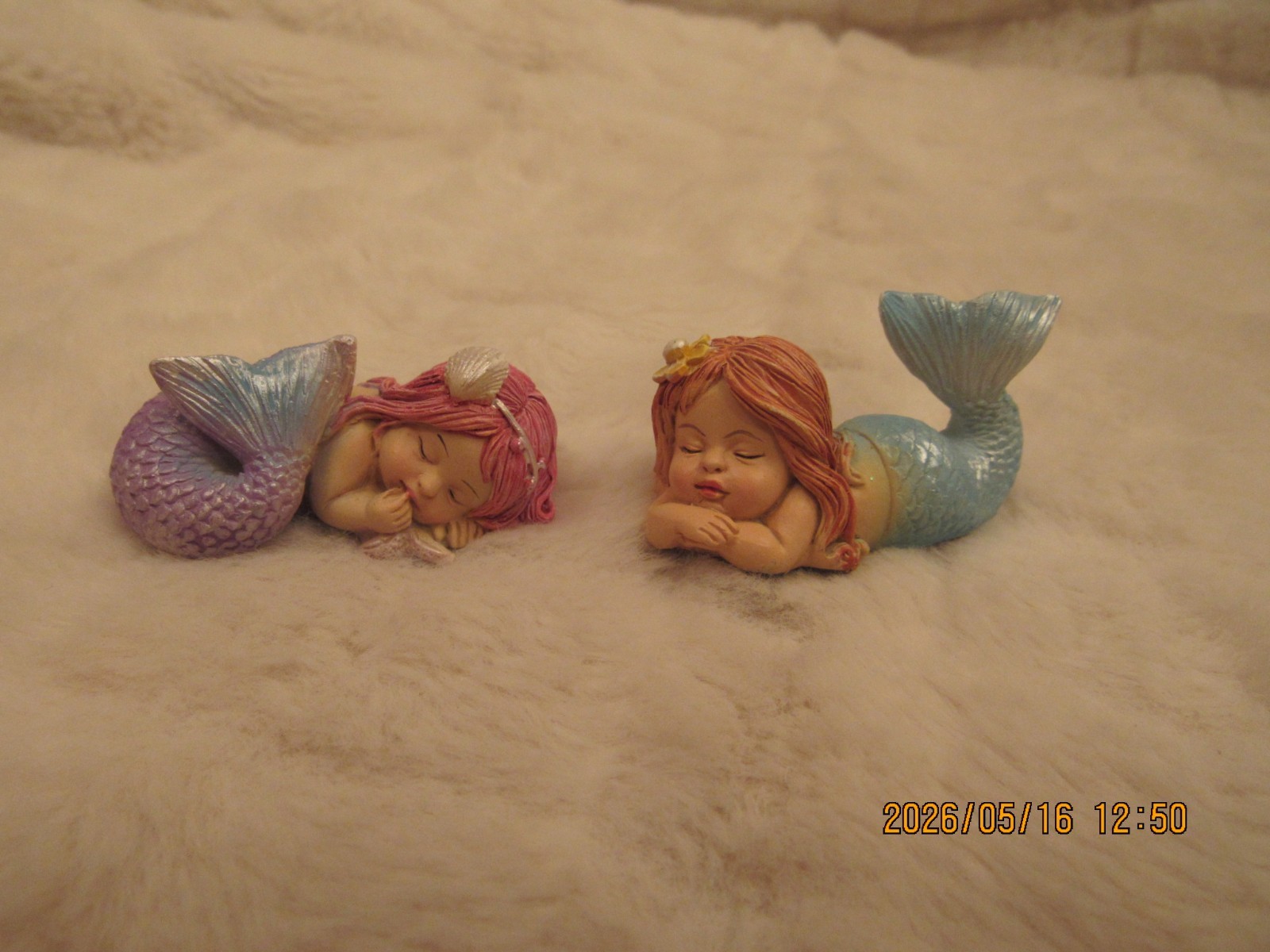Lot of 2 Mini Mermaid Figurines
