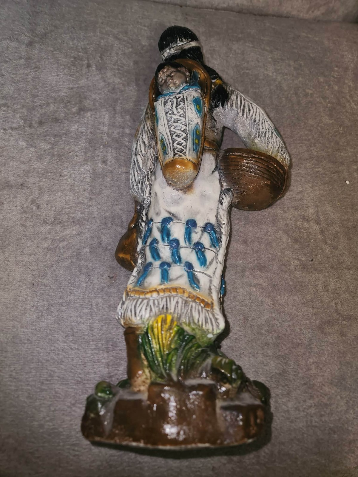 Beautiful Set Of 2 Vintage Native American Woman And Man Universal Statuary
