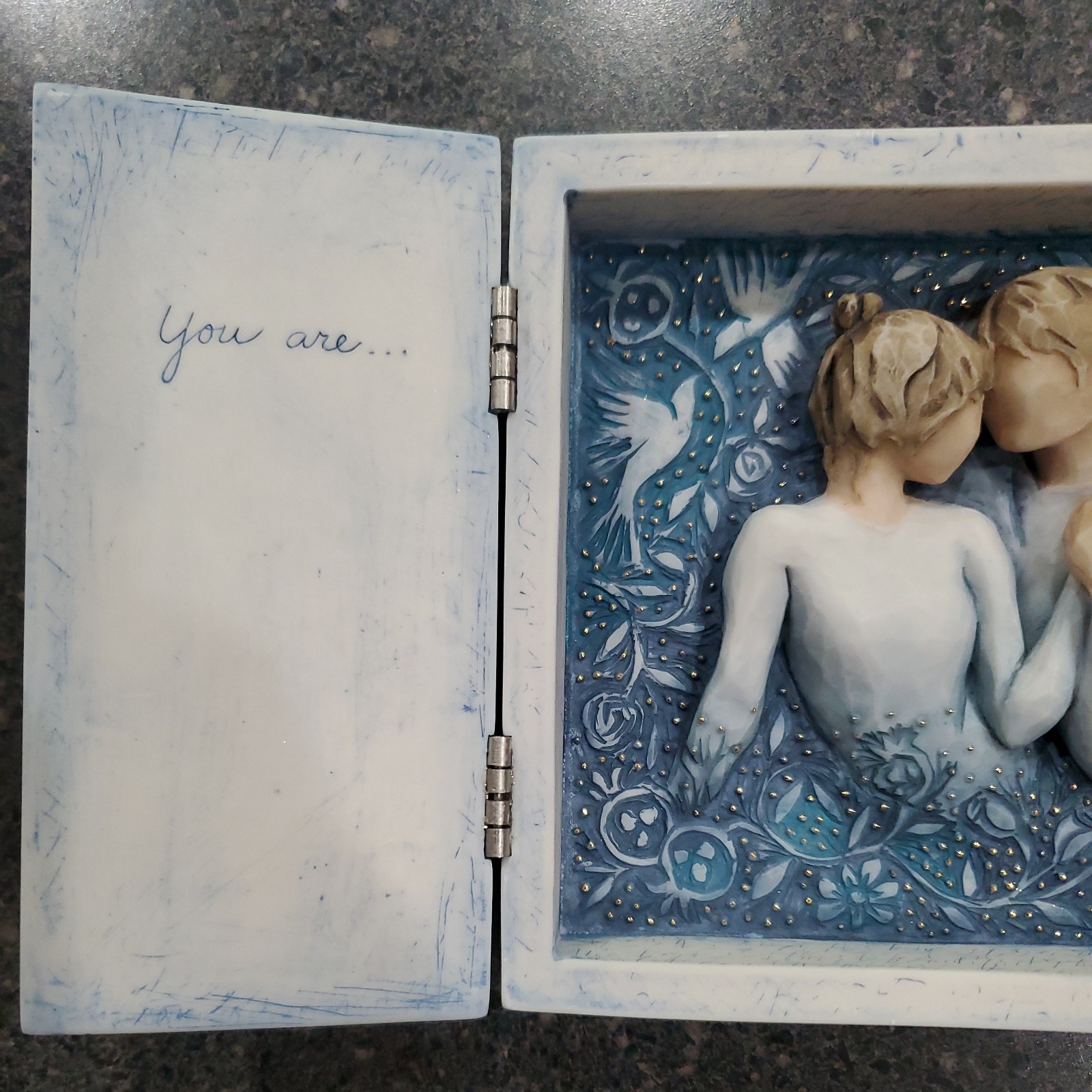 Willow Tree Signature Wedding Duet Our Love Song Triptych Hinged Box
