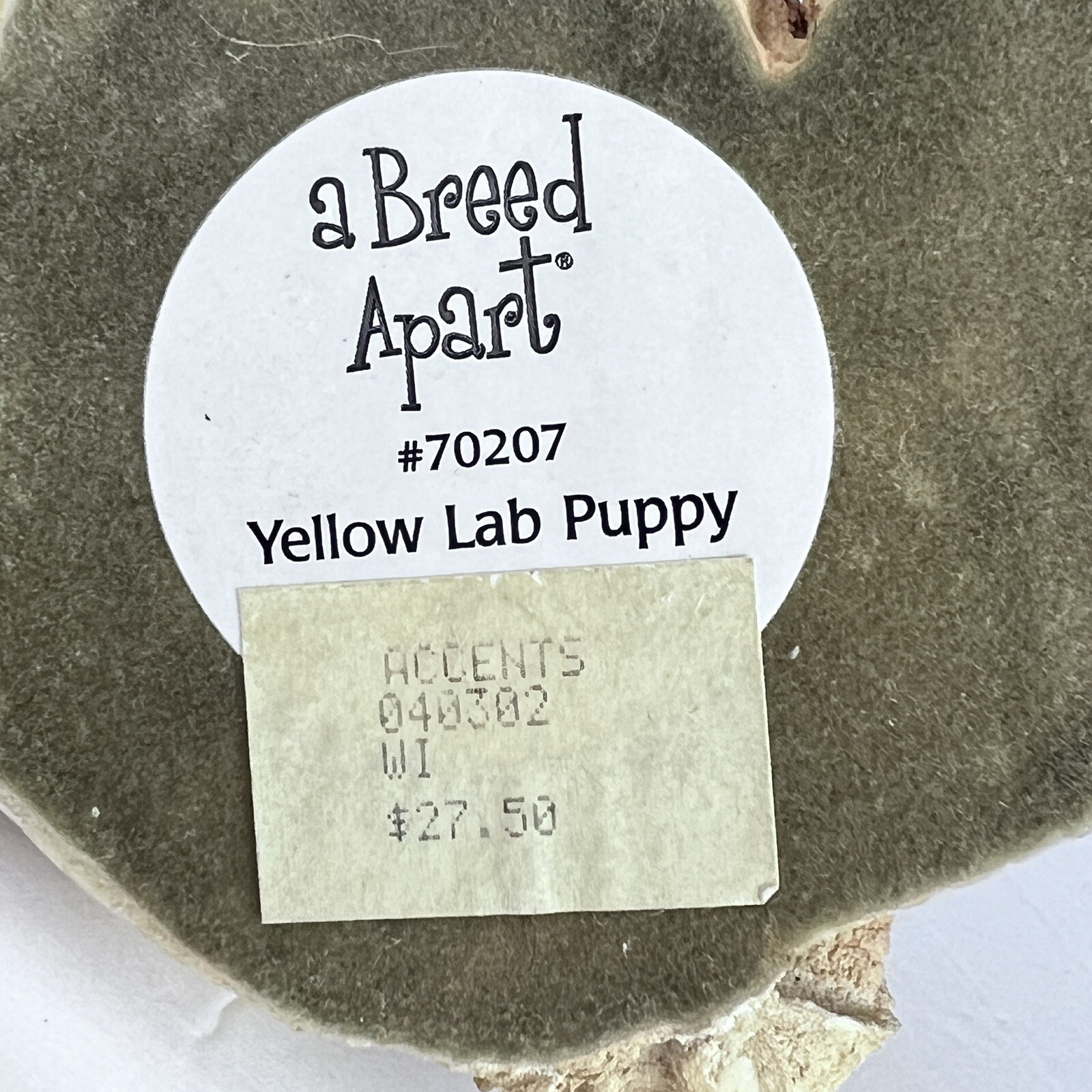 Country Artists A Breed Apart Yellow Lab Puppy Sculpture 2003 #70207 Rare