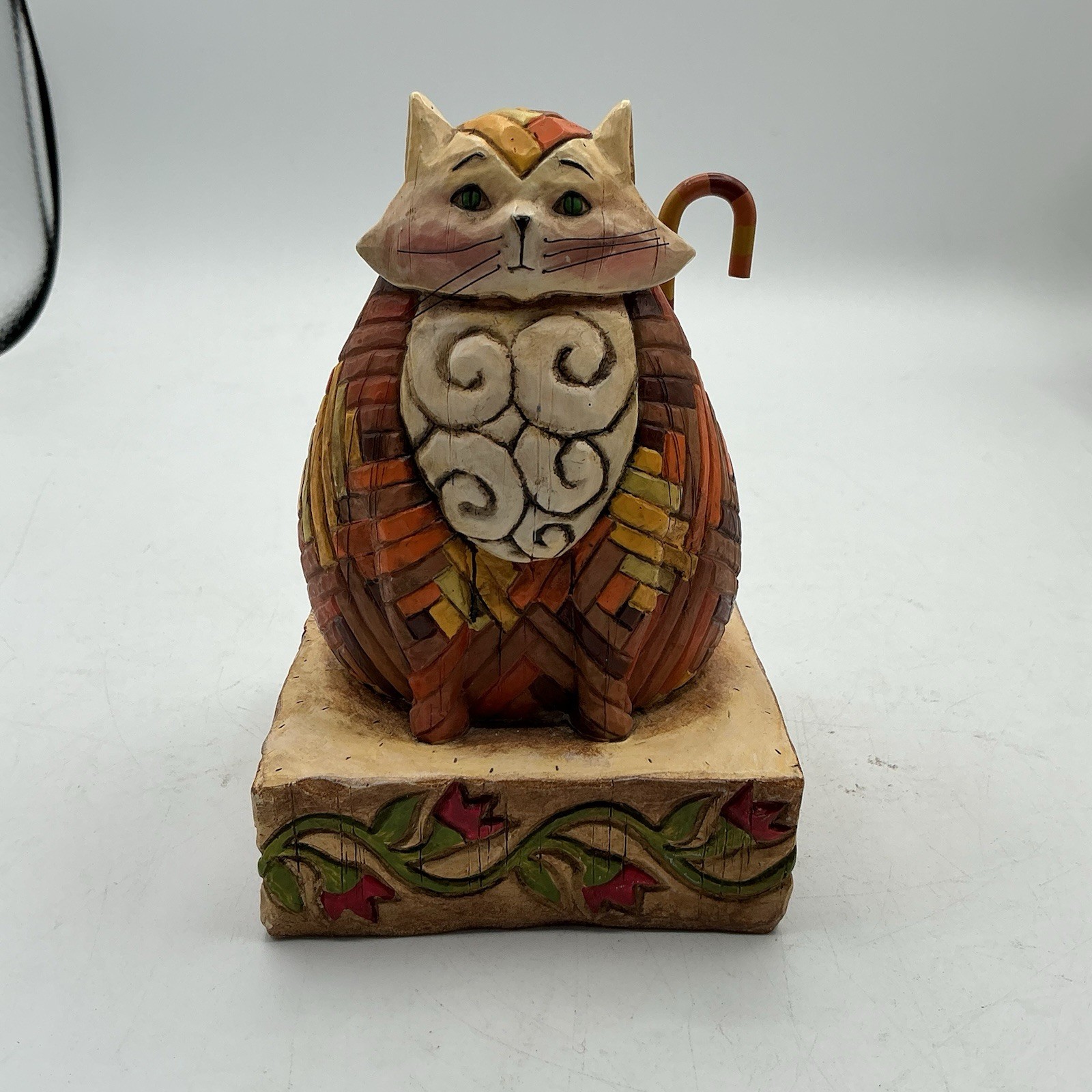 Jim Shore Heartwood Creek Elijah Cat Figurine 2003 Enesco 114422T Tabby Cat