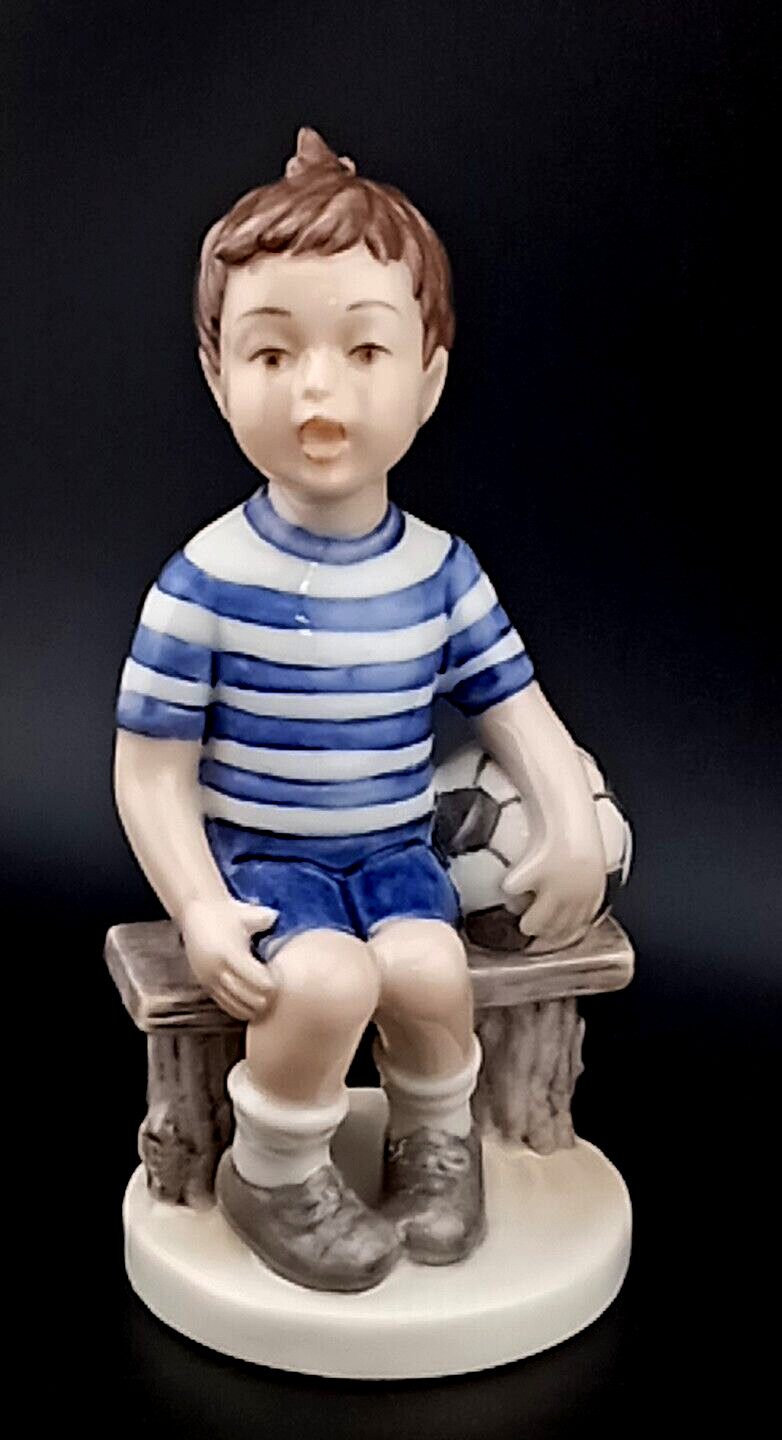 Royal Copenhagen ~ 2000 Millennium ~ “Frederik, Boy w/ Soccer Ball” ~ Perfect!!!