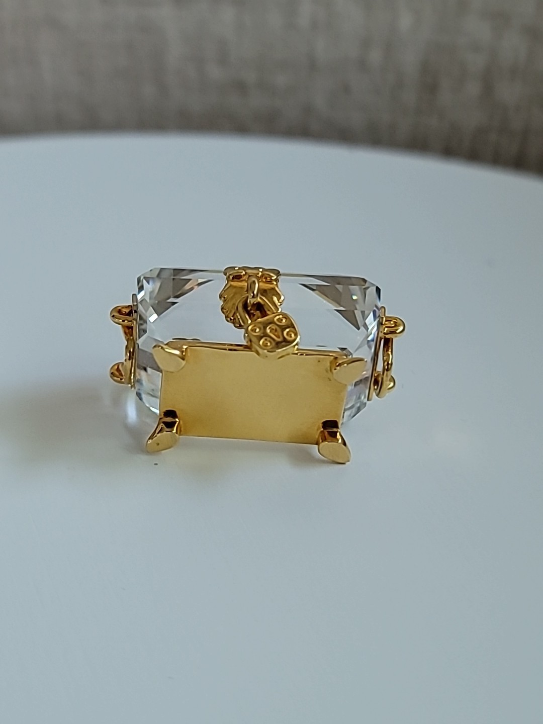 Swarovski Crystal – Mini Treasure Chest With Gold Accents