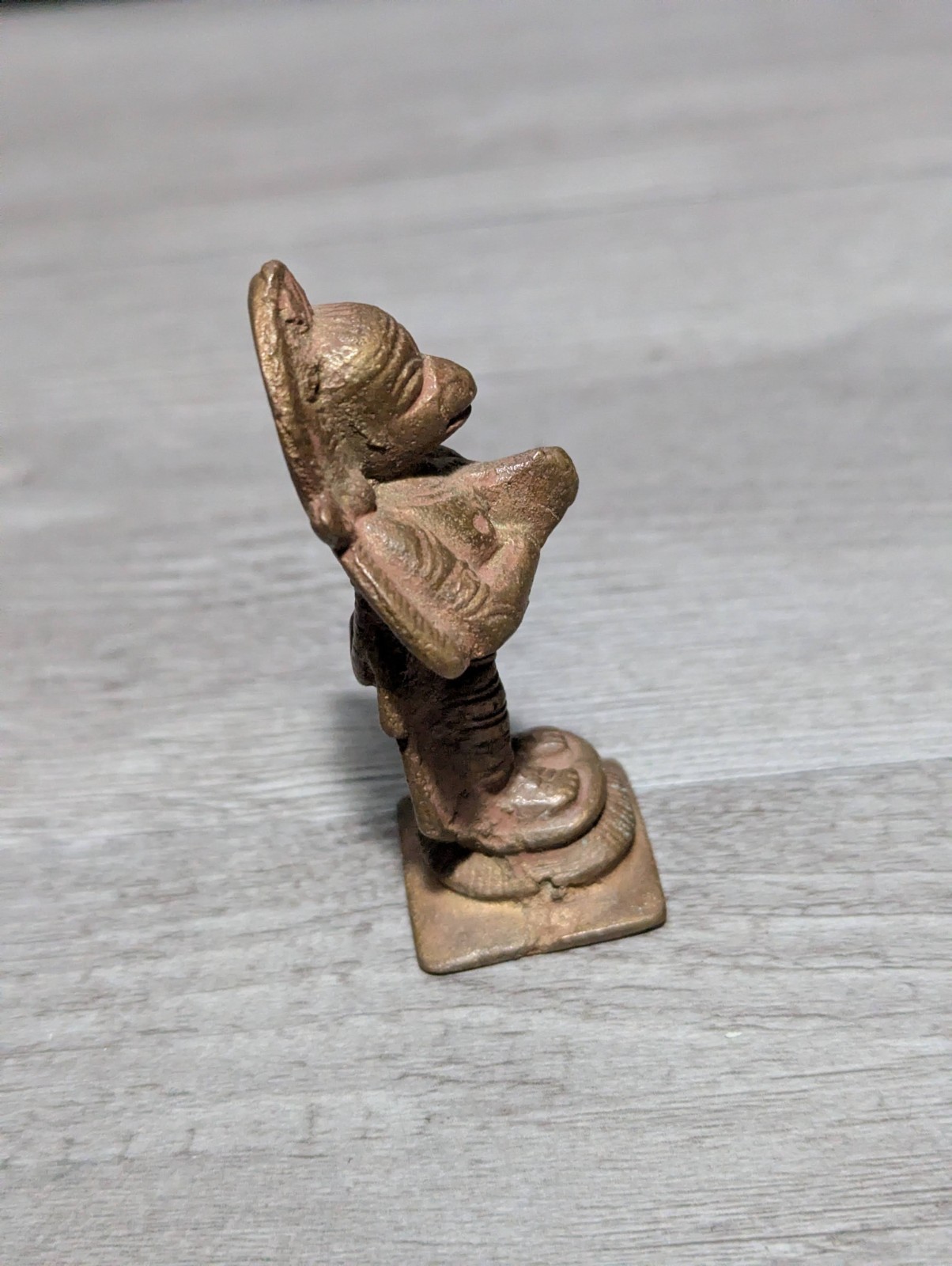 Vtg 2.75″ Hindu Hanuman Deity Brass Bronze Figurine Miniature Statue Tibetan