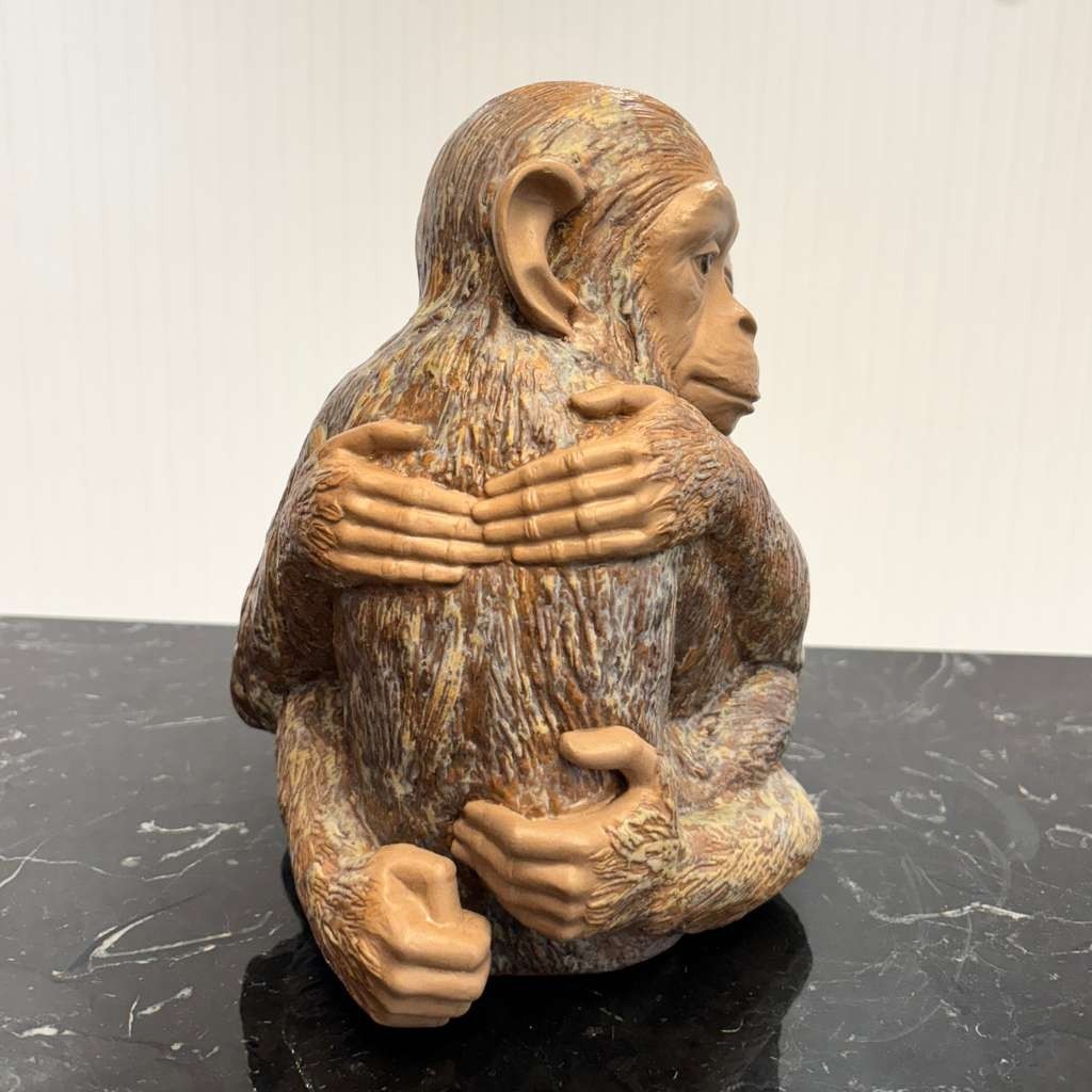 Vintage Lladró Spain Monkeys Bust by Francisco Catalá Gres Porcelain with Box