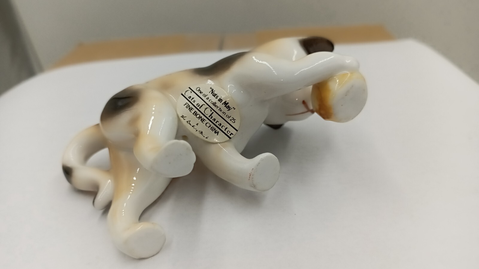 Danbury Mint Cats of Character “NUTS IN MAY ” Porcelain Cat Figurine