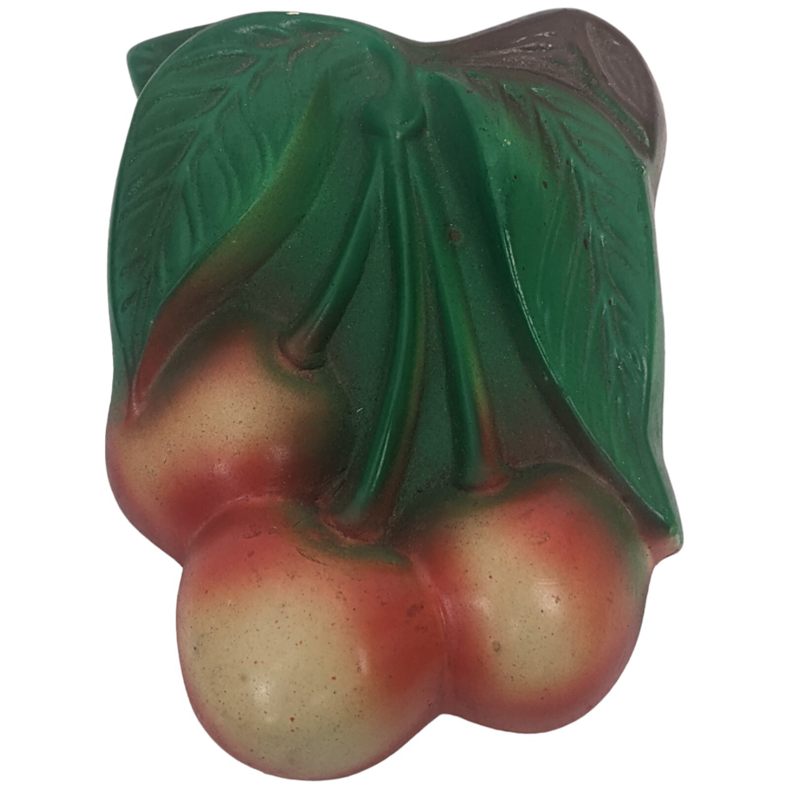 Chalkware Fruit Wall Hanging Plaque Decor Plaster Granny Core Vtg 4 piece Set