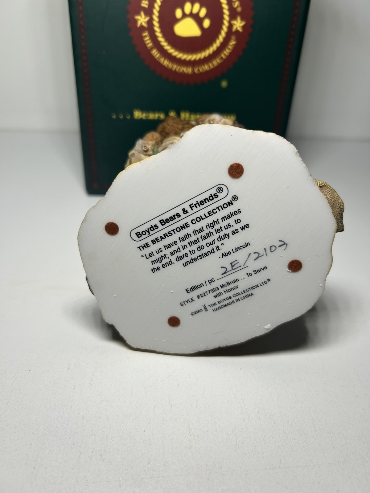 Boyds Bears “McBruin… Serve with Honor “NIB #2277923