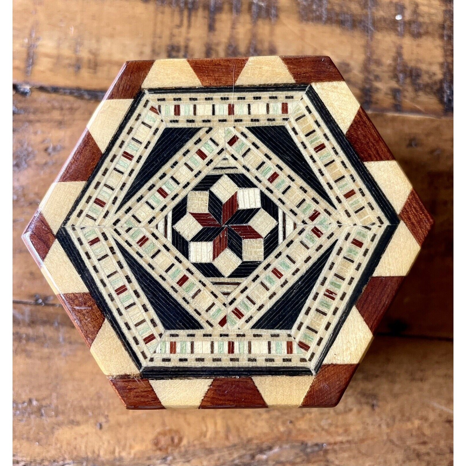 Jewelry Box Hand Made Mini Wood Red Velvet Granada,Spain.