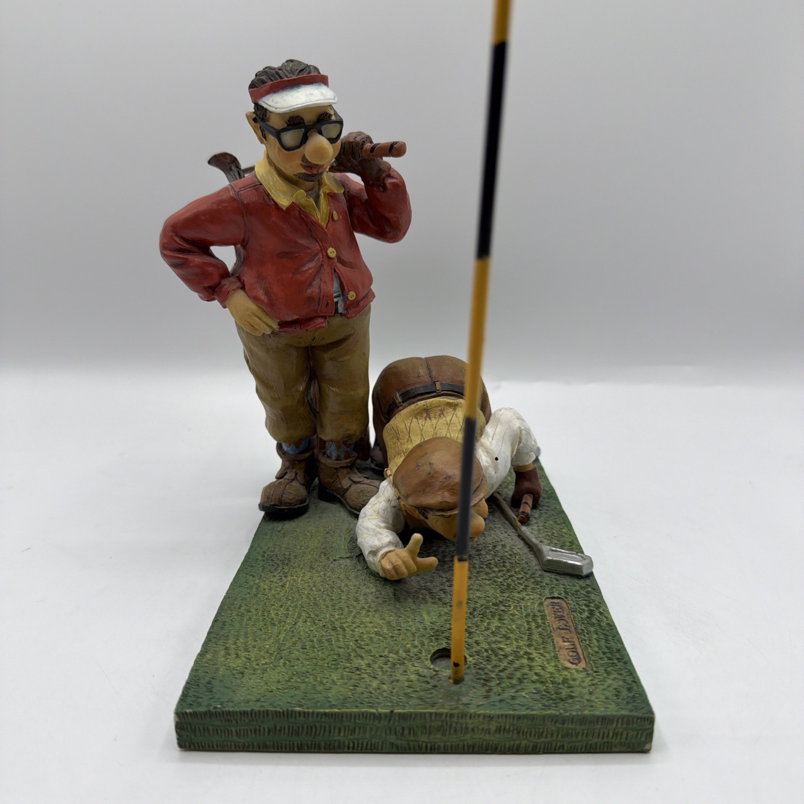 VINTAGE Resin Golfer Figurine “Golf Lover” Comical Art Decor Statue