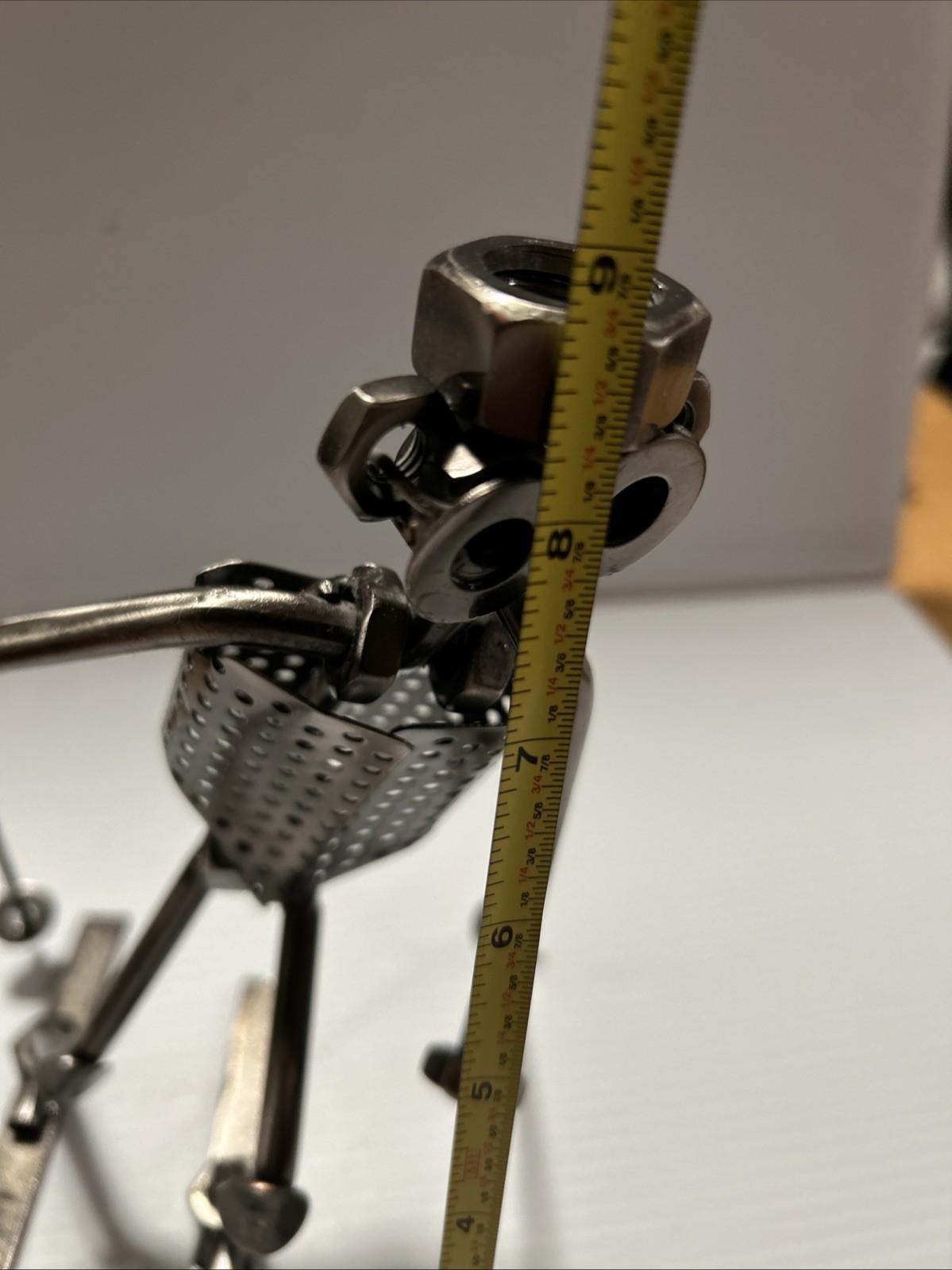NUTS AND BOLTS SKIER SKIING PERSON SKI METAL FIGURE ART MAN CAVE INDUSTRIAL LOOK