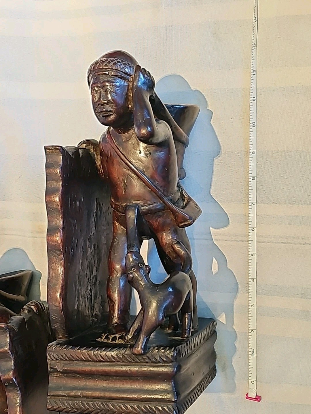 Igorot Philippines Vintage 1930 ‘ S Figural Bookends Pair Hand Carved Wood Luzon