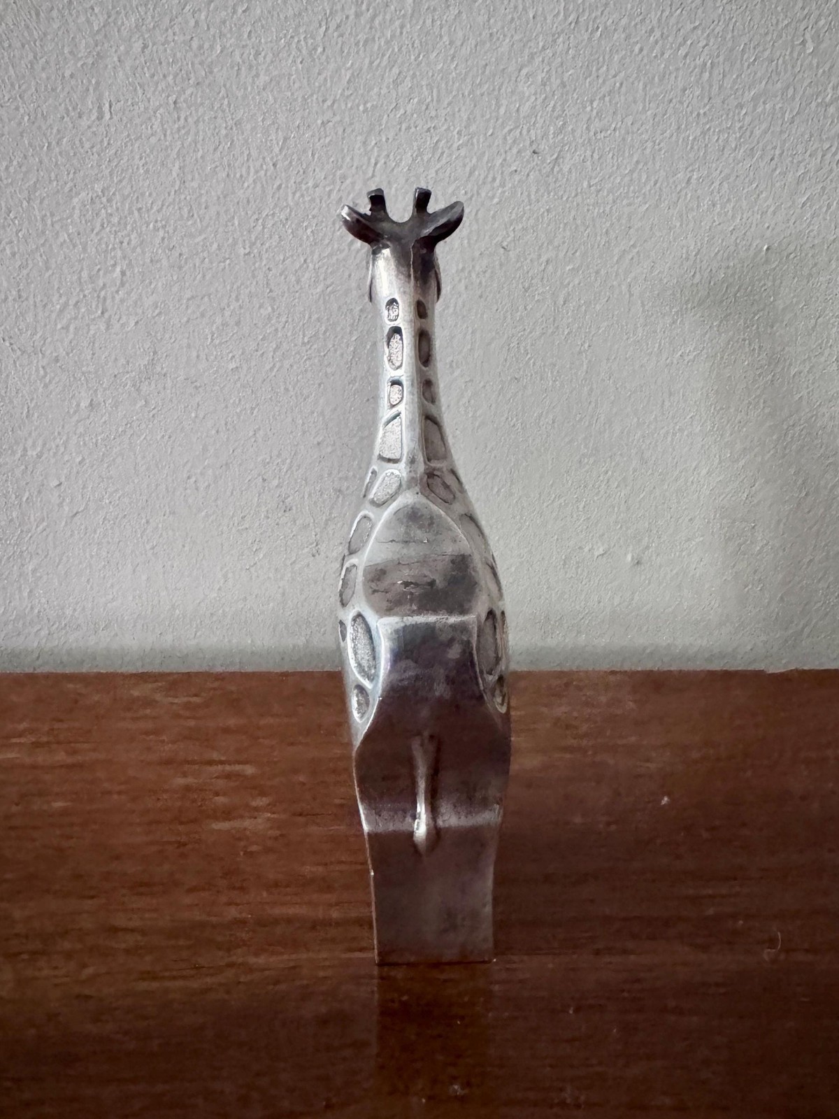 vintage Dansk silver giraffe figurine / MCM nursery decor