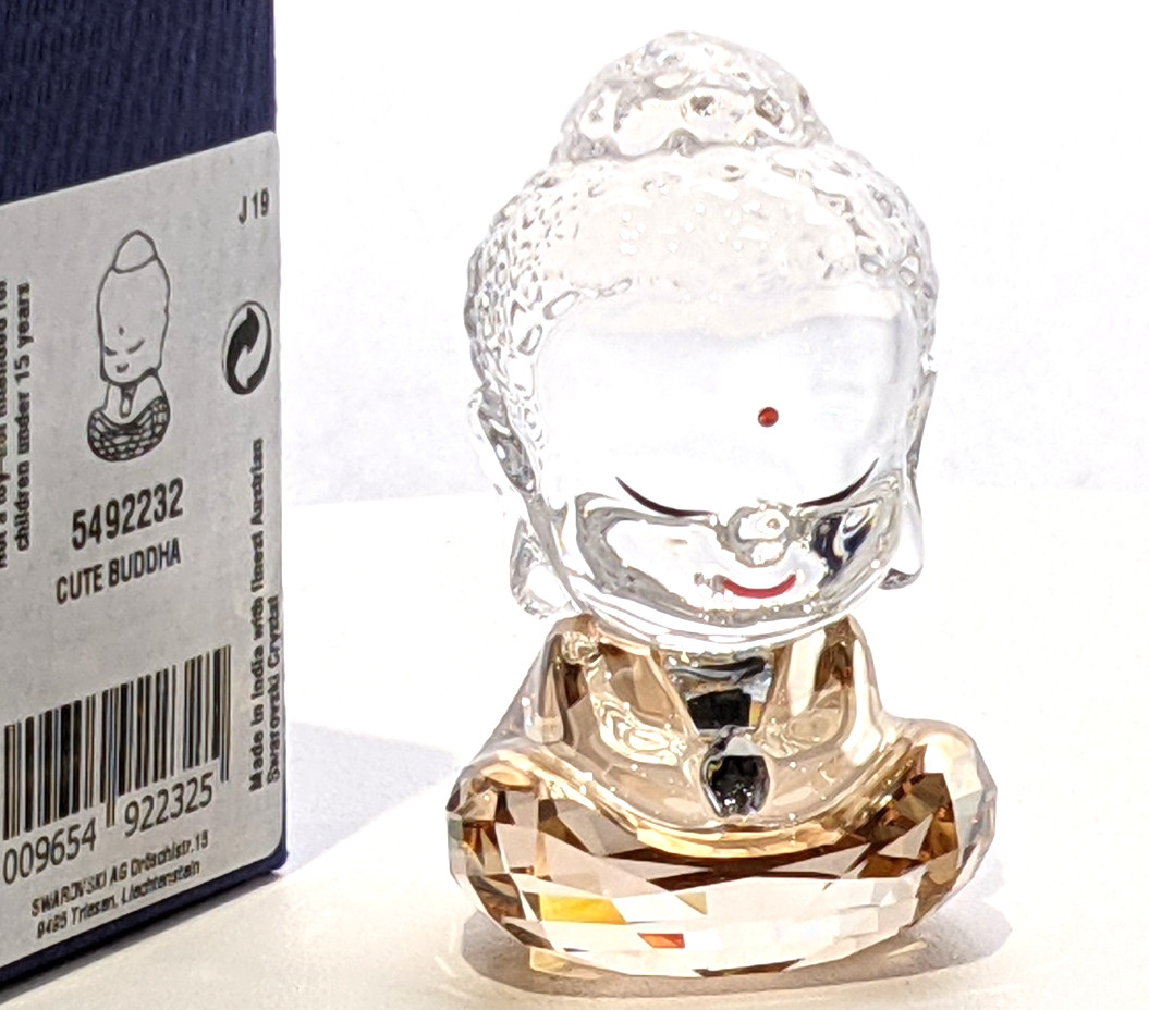 Swarovski Cute Buddha Color Crystal Figurine 5492232 *Genuine* Mint in Box!