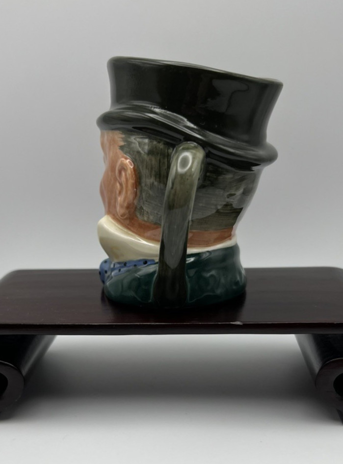 Mr. Micawber Toby Jug, Royal Doulton, Porcelain, England, 3.25 Inches, Very Fine