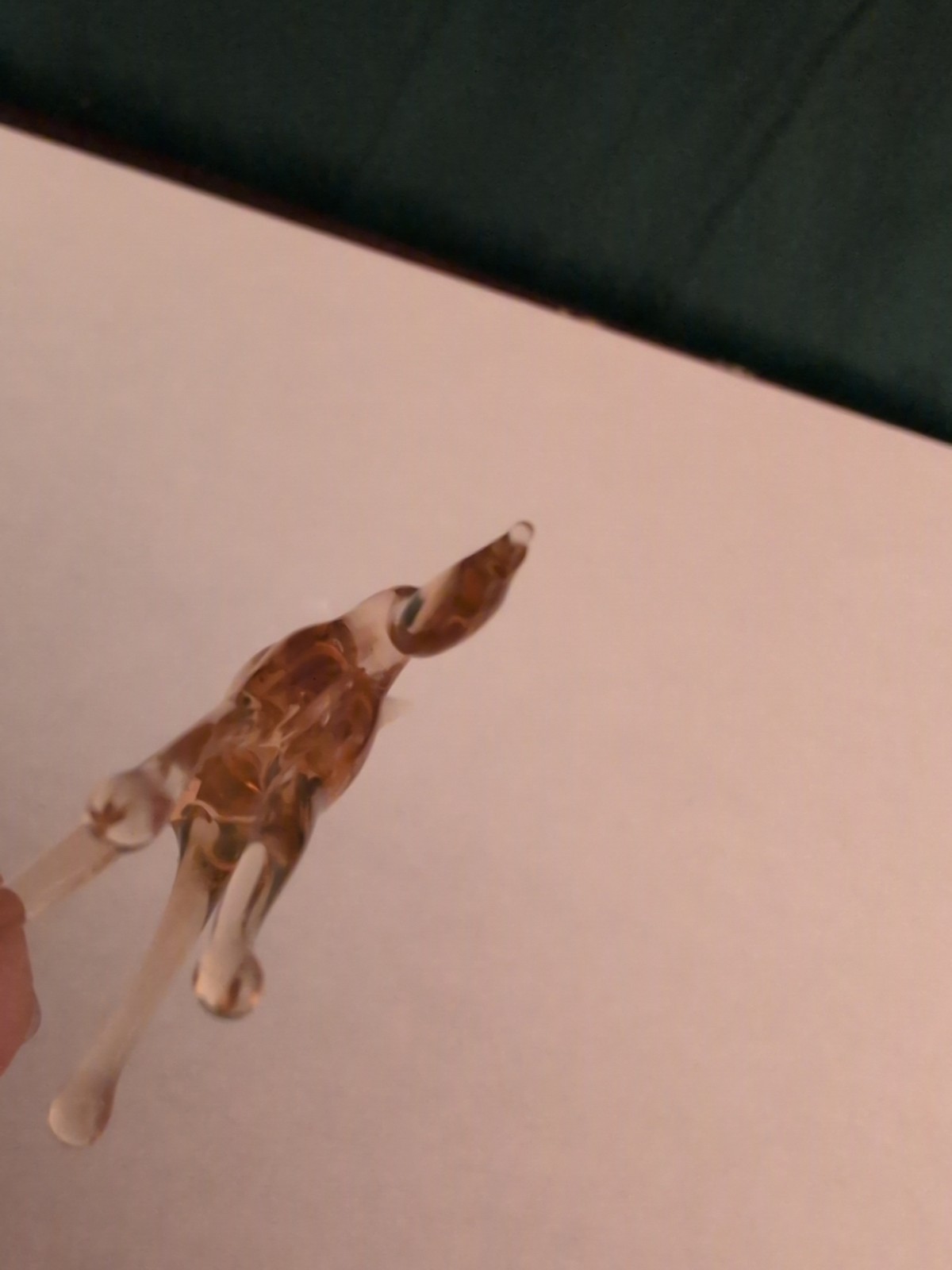 Vintage Miniature Horse Glass Figurine Gold Tones Art Glass Farm Decor Ponies