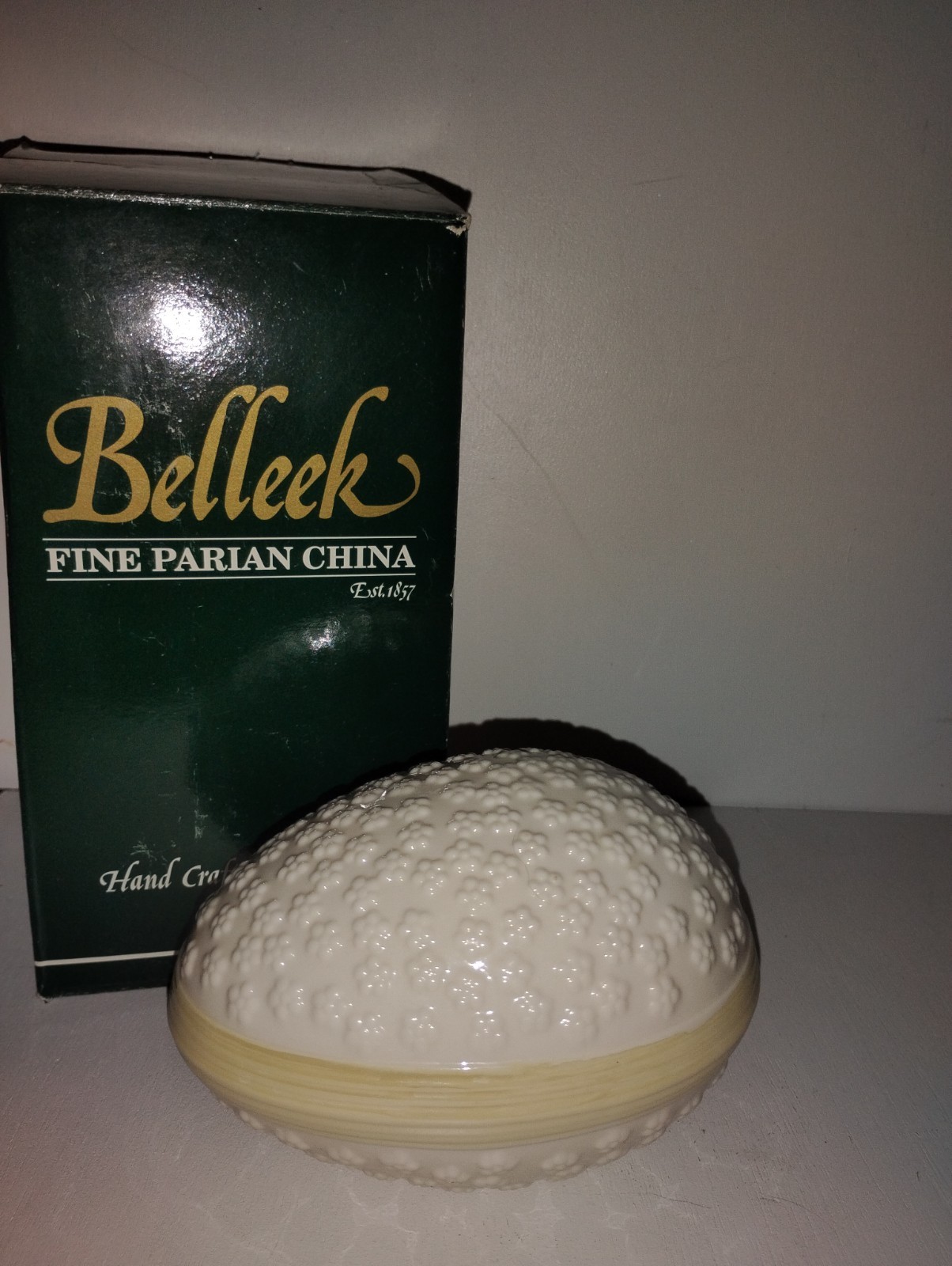 Belleek Egg, Limited Edition Intro. Easter 1972 6th Mark, Boxed, Free Shipping