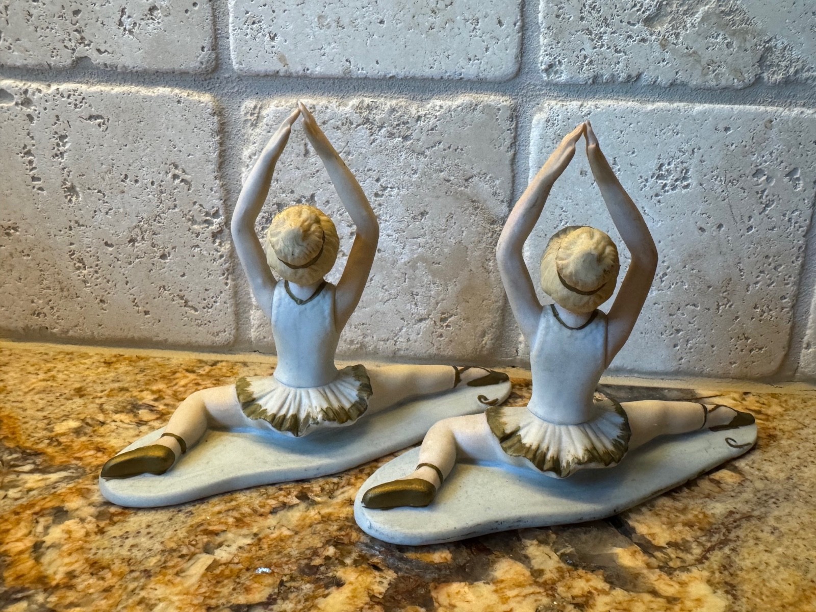 Pair of Vintage Irving W. Rice Co. Ballerina Figurines Korea 5.5” x 4” x 2”