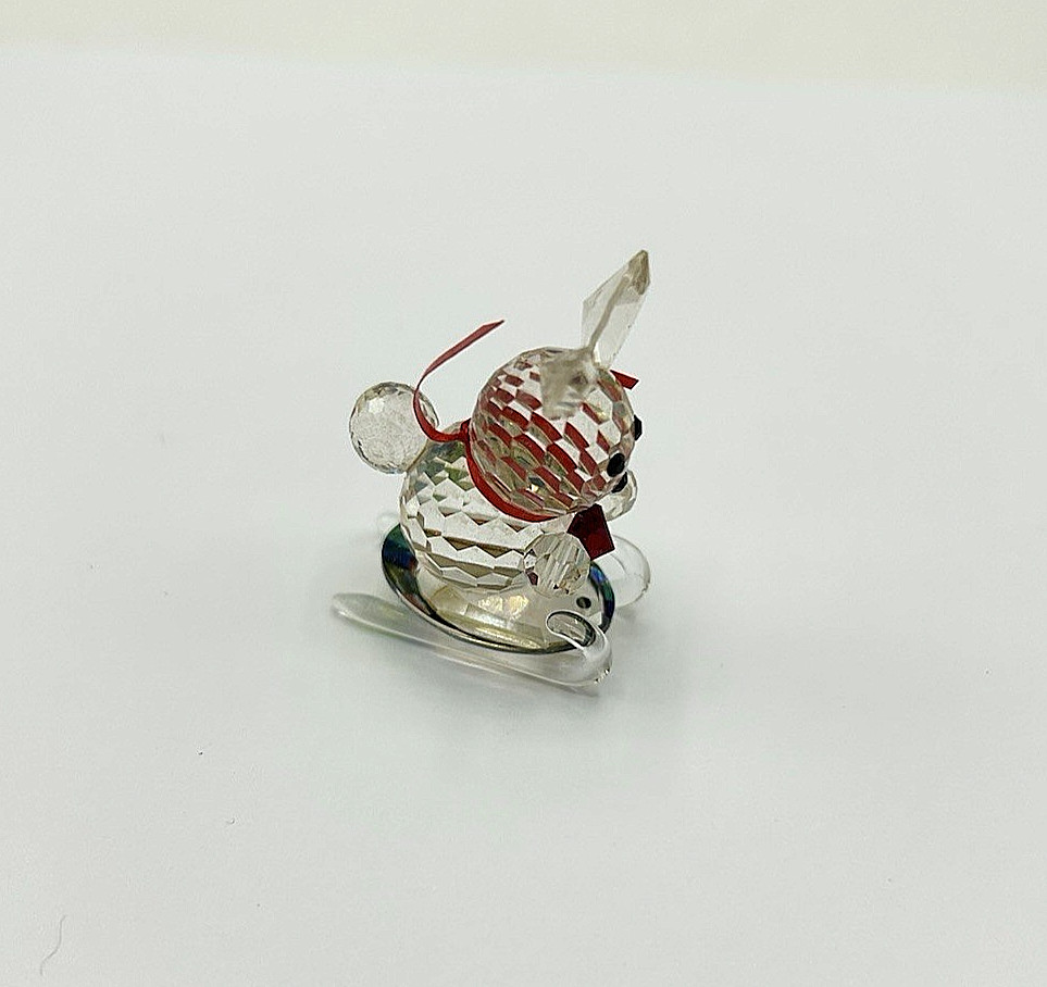 Rare CRYSTAL IMAGES SLEDDING BUNNY