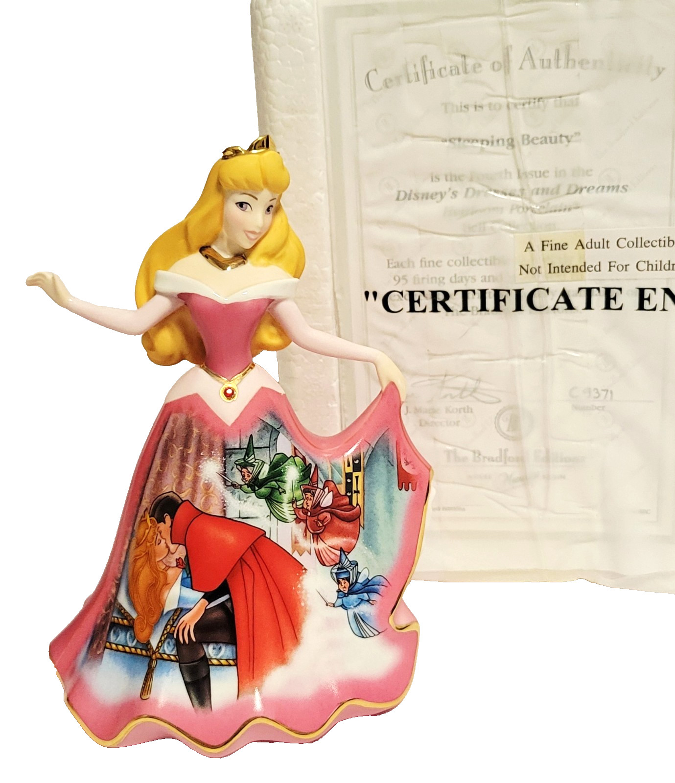 Disney Princess Forever SLEEPING BEAUTY 2004 Bradford Editions Bell Figurine 6″