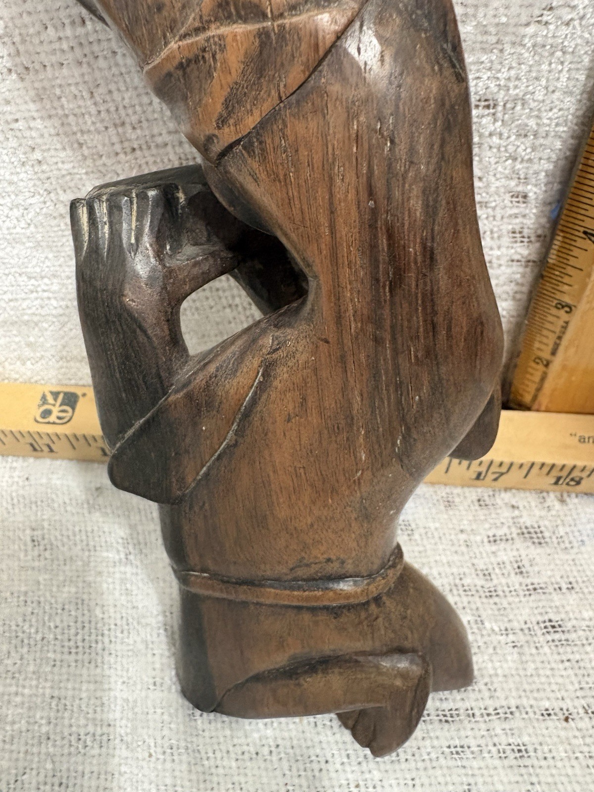 Hand Carved Wood Kokopelli Figurine Southwestern Native American Sculpture