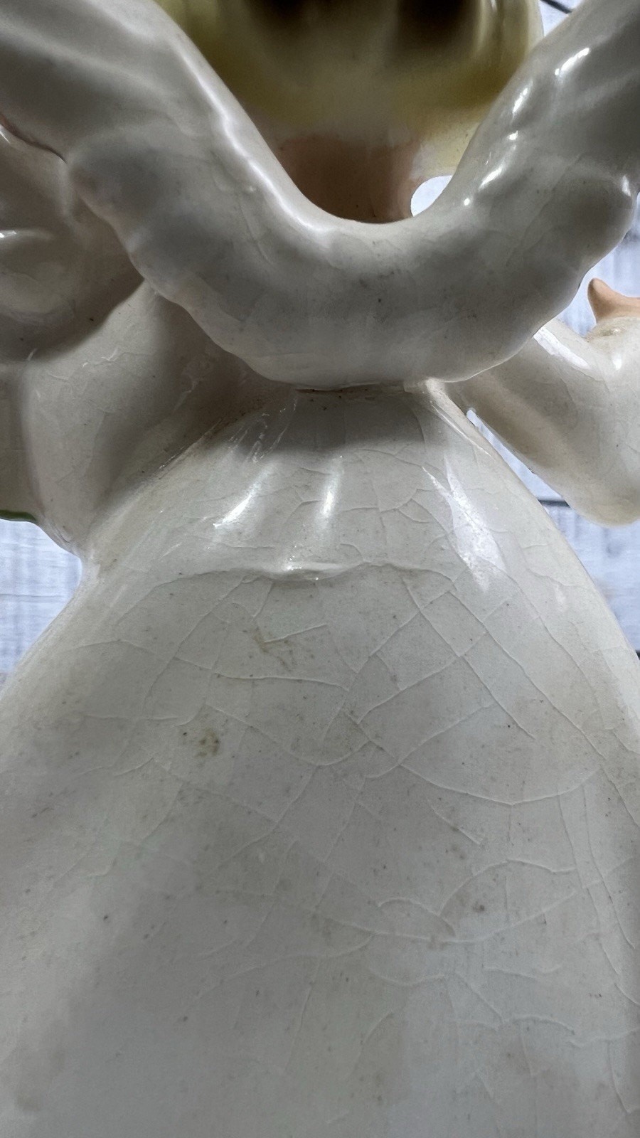 Vintage June Wedding Angel Ceramic Figurine Made In Japan As Is Crazing 💛