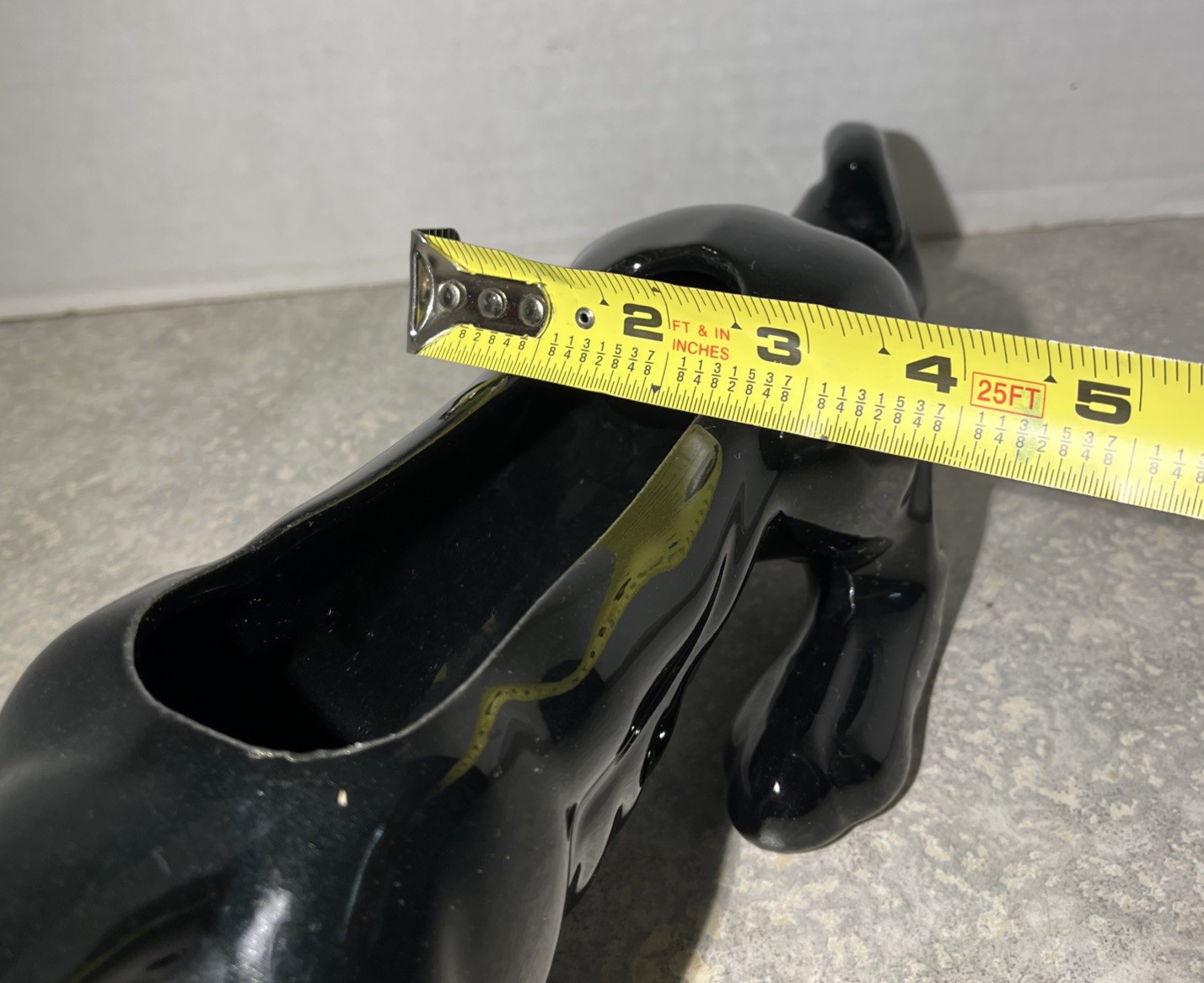Haeger Mid-Century Black Panther Ceramic Planter 15in Good Condition! -820