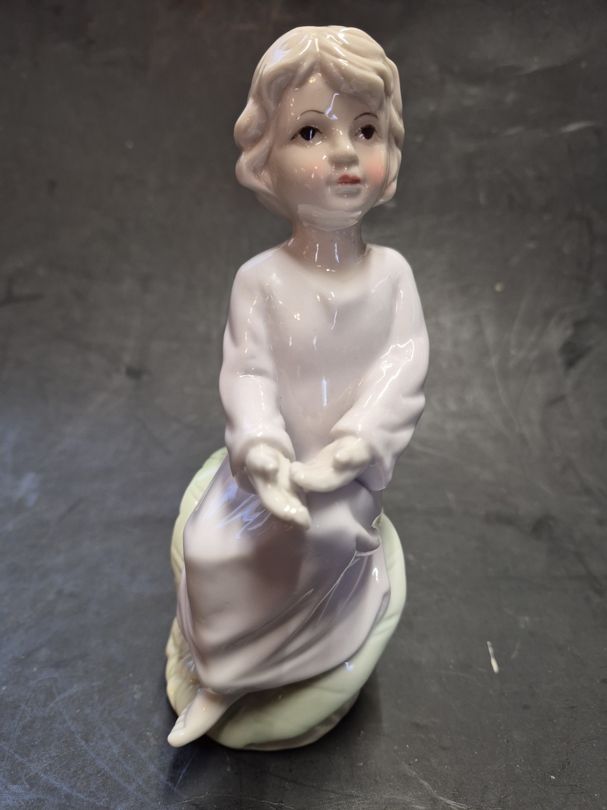 Vintage Porcelain Praying Child Figurine Mold 293 Japan