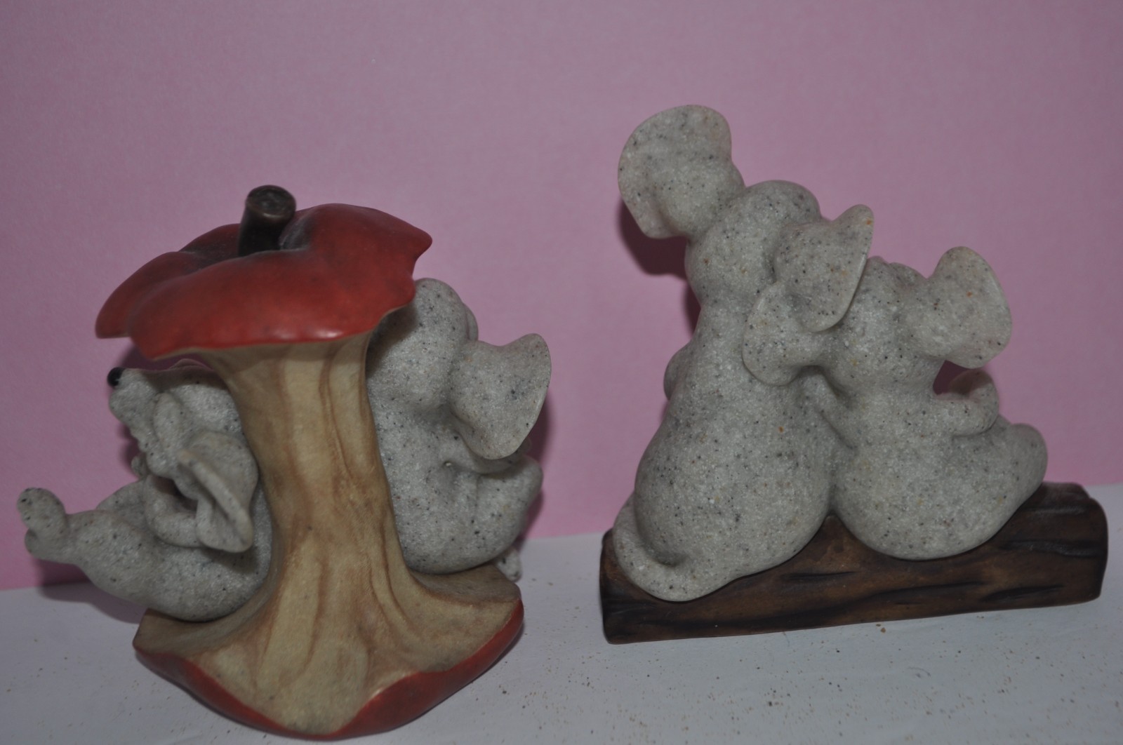 Quarry Critters Mice Marino & Moe on Apple Core Mocha & Mynah Second Nature