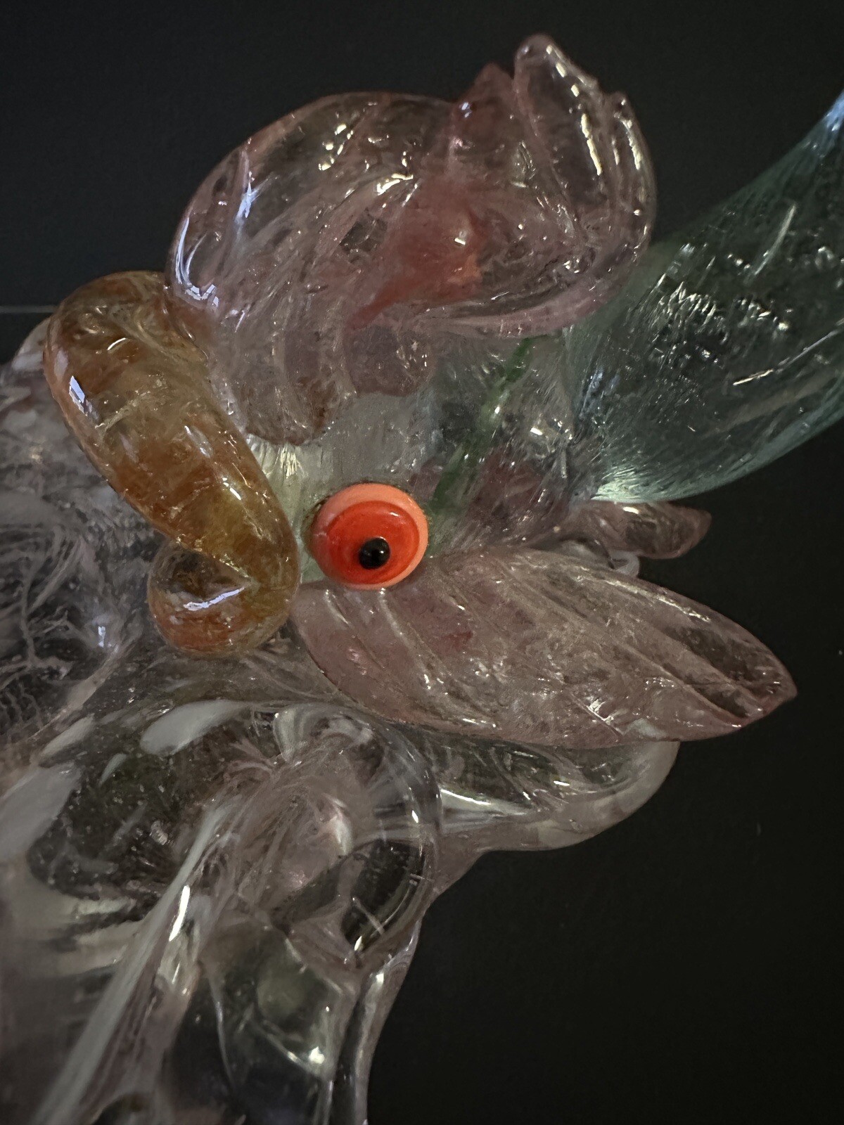 ZBS Czech Bohemian Art Glass Stanislav Halama Koi Fish Figurine Bowl Sculpture