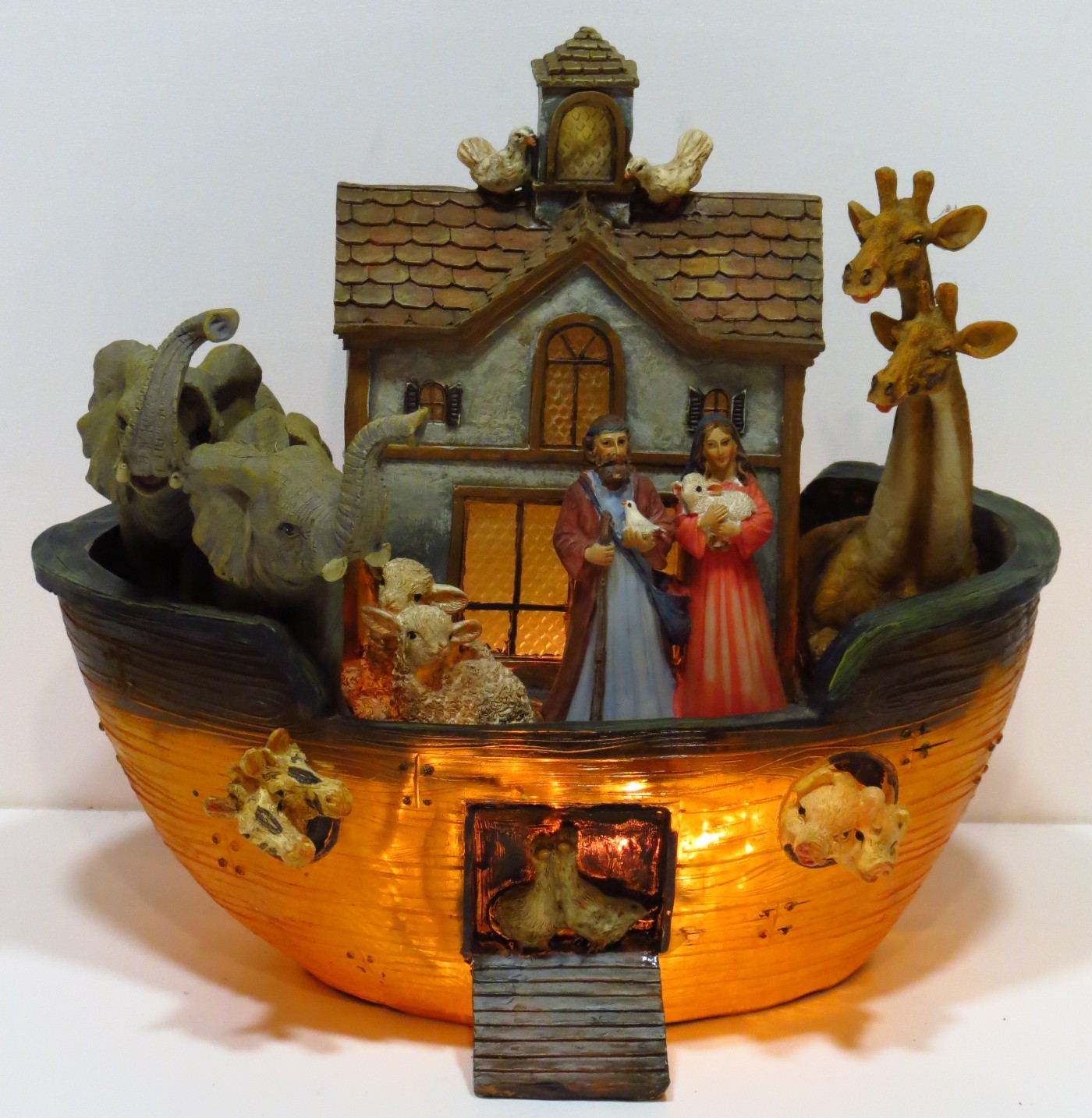 Noah’s Ark Table Lamp Night Light Kirkland’s Resin Vintage Home Decor Accent