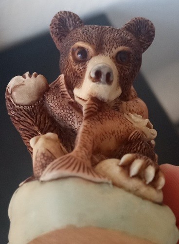 Harmony Kingdom SUSHI BAR Collectible Figurine Trinket Box Bear Fish 2006