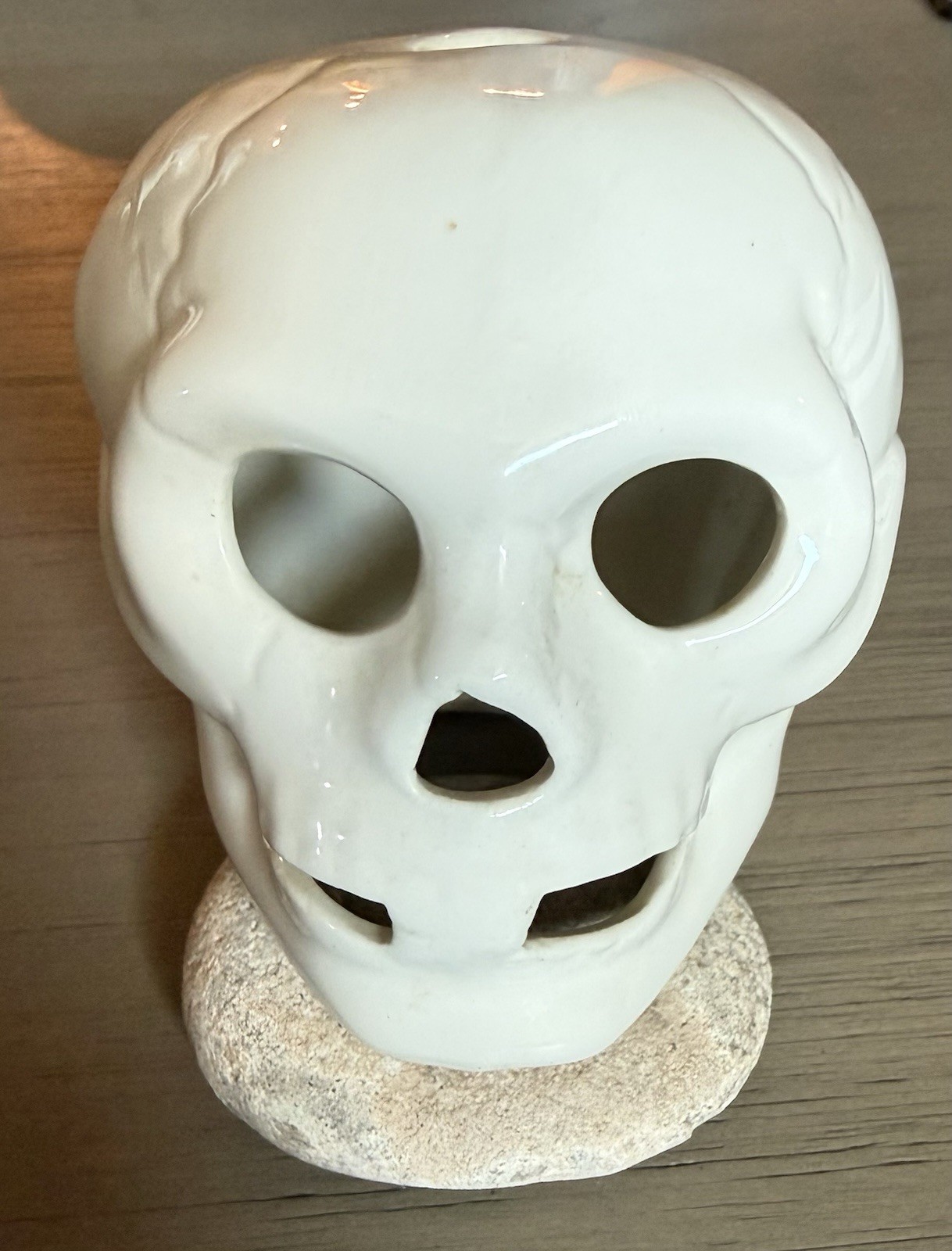 Ceramic Skeleton Head. 4 1/2 Inches Wide and 4 Inches Tall. Great Condition