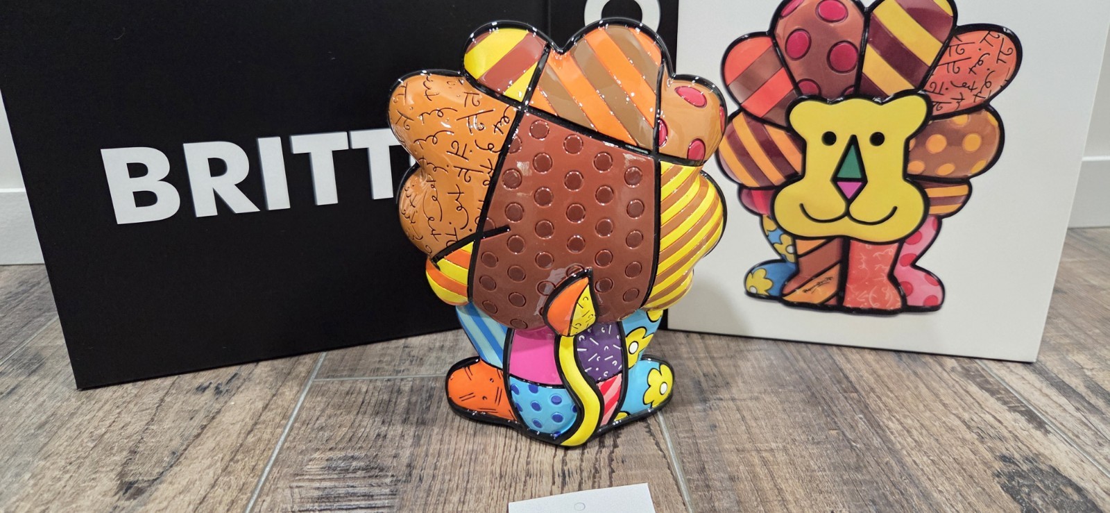 ROMERO BRITTO Rare LION Figurine Collectible NEW Artwork 5″ x 5″ MSRP $225.00