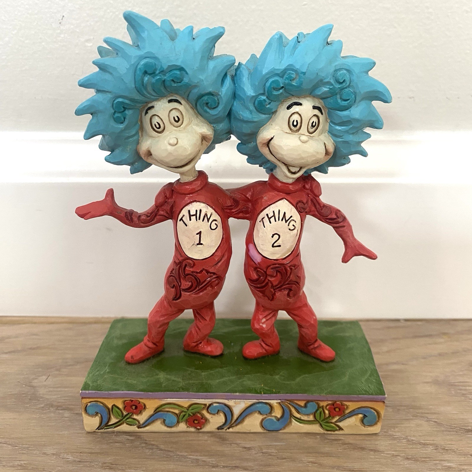 Jim Shore Dr Seuss Collection Thing 1 Thing 2 Multicolor Figurine 2018