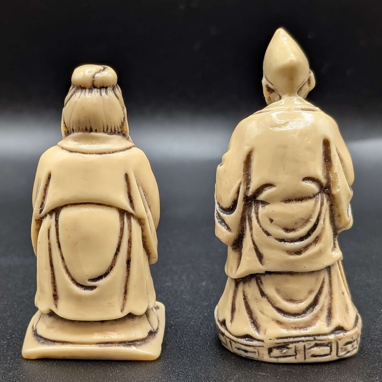 Vintage Wise Men Lucky God Figurine Set of 4 Chinese Deities Netsuke Japan Style