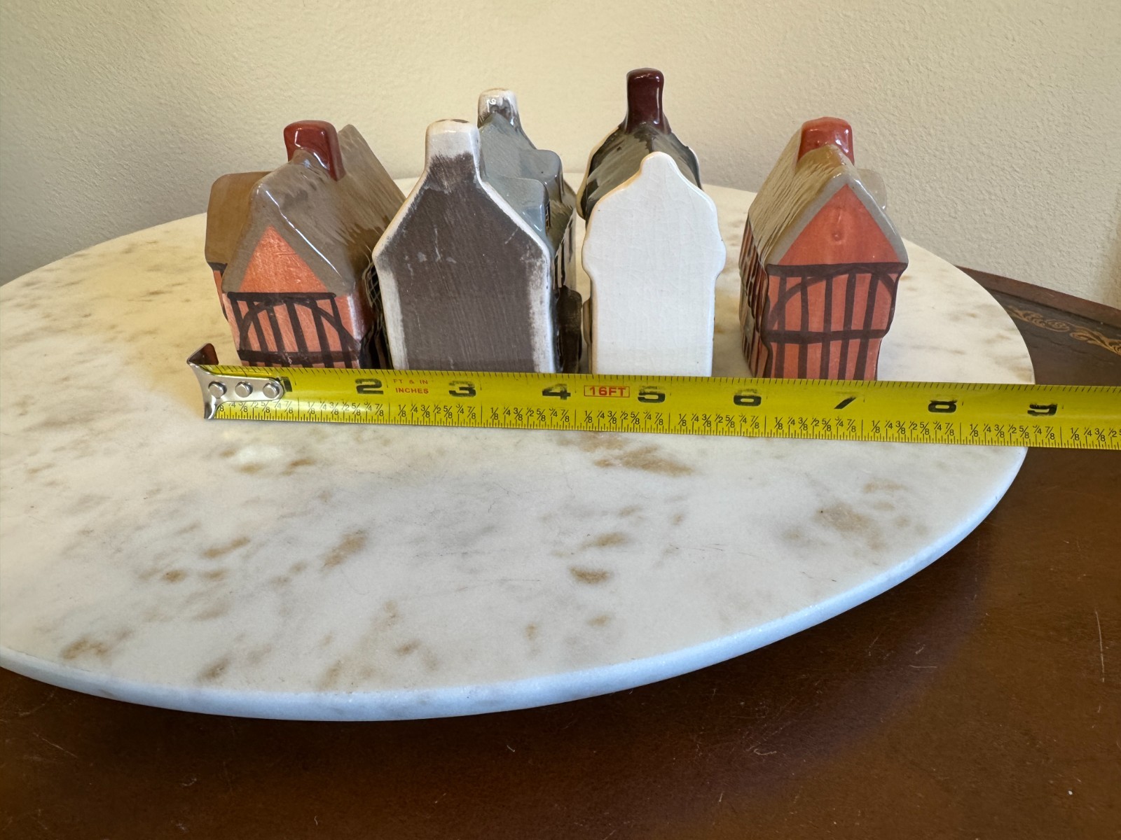 Vtg 4 Mudlen End Studio Miniature Ceramic Cottages England & 1 Putnam Heritage
