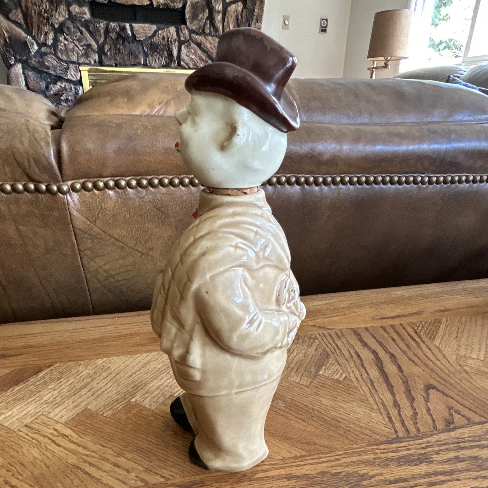 Ceramic Man Figurine in Suit & Hat Marked Germany Glossy Multicolor Adults